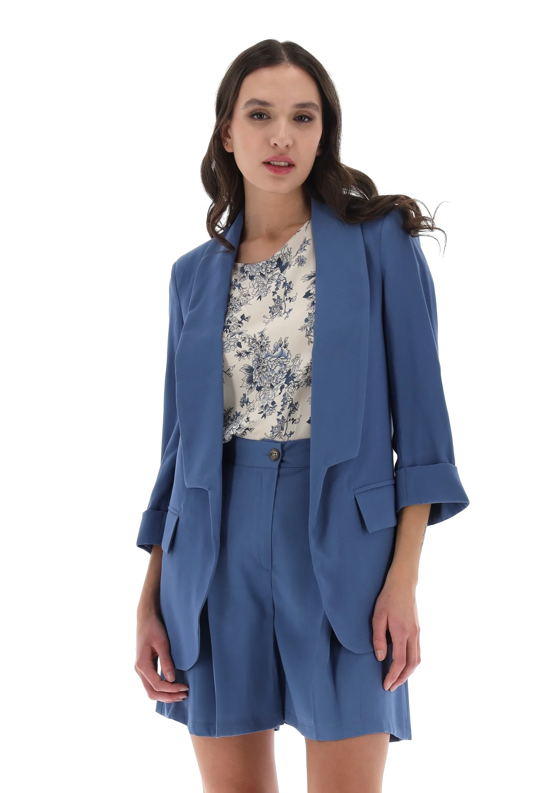 Giacca aperta in viscosa Artigli con manica 3/4 Made in Italy