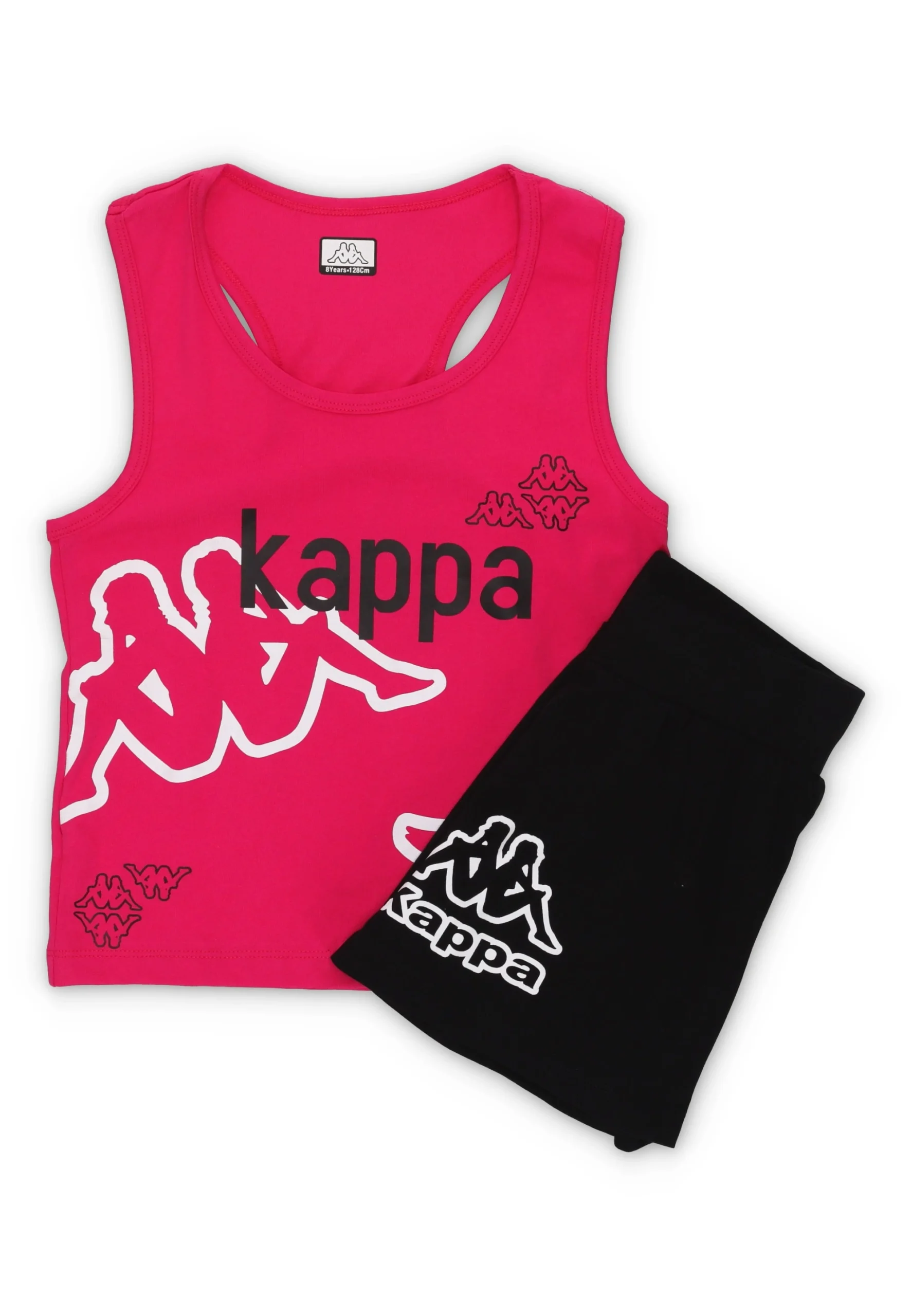 Completo ragazza Kappa top e short con logo art. 8046K0130