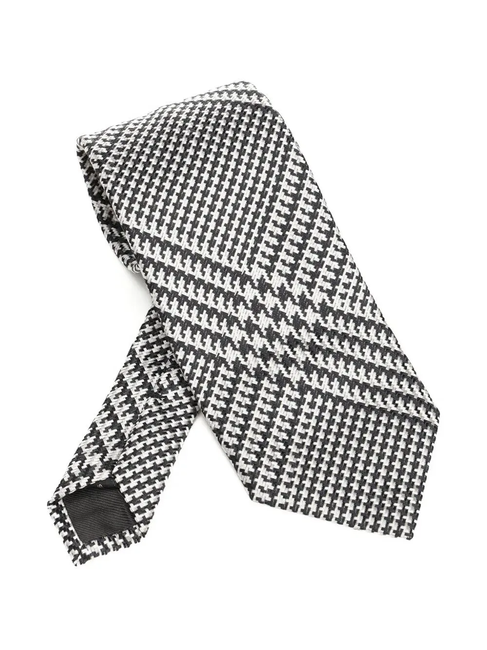 CRAVATTA IN SETA CON MOTIVO PIED-DE-POULE