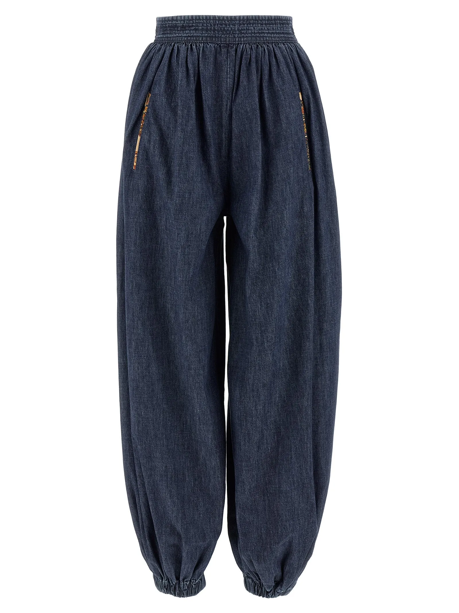 Valentino Garavani Denim Chambray Pantaloni Blu