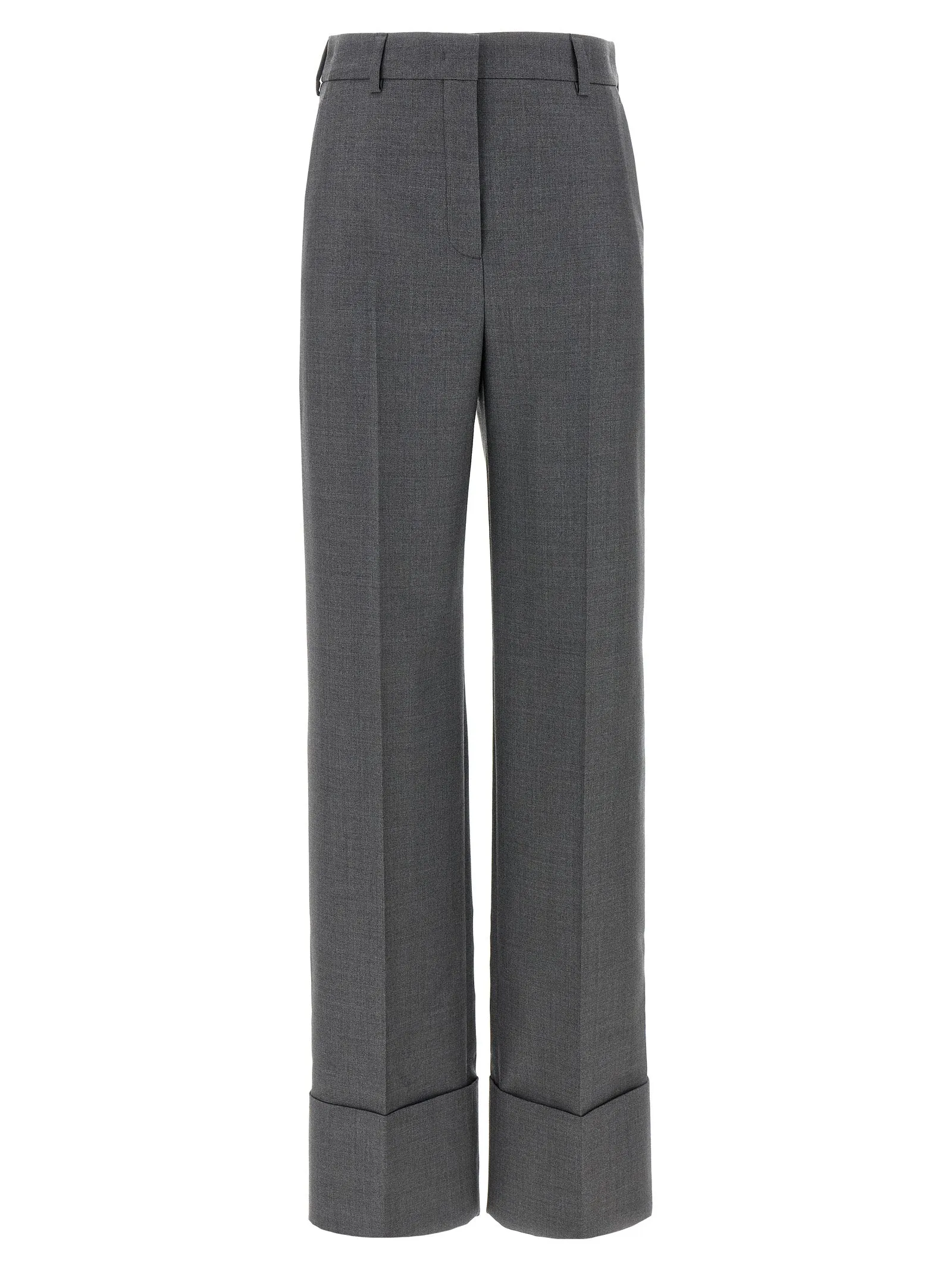 Valentino Garavani Wool Pantaloni Grigio