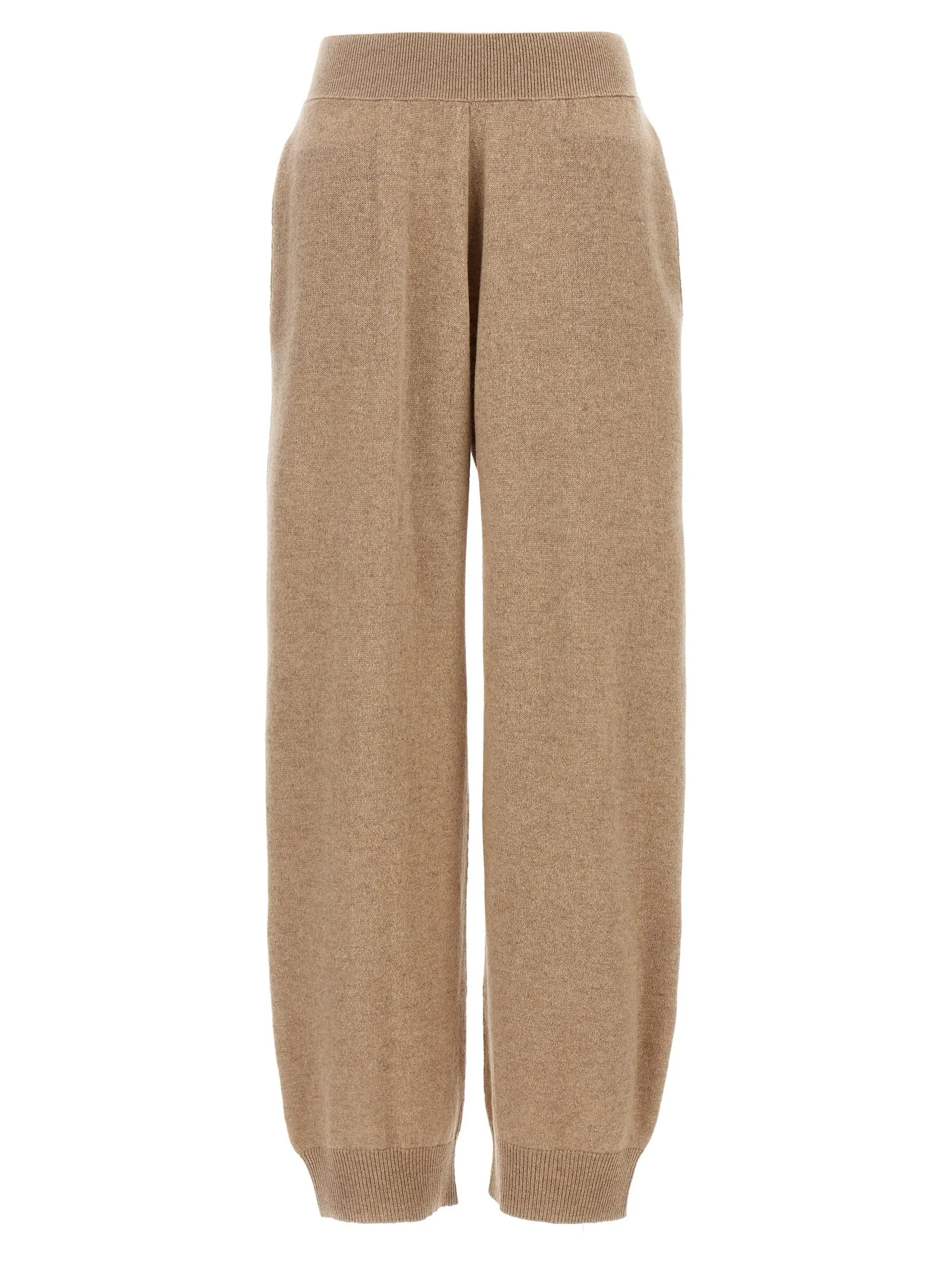 Knitted Pantaloni Beige