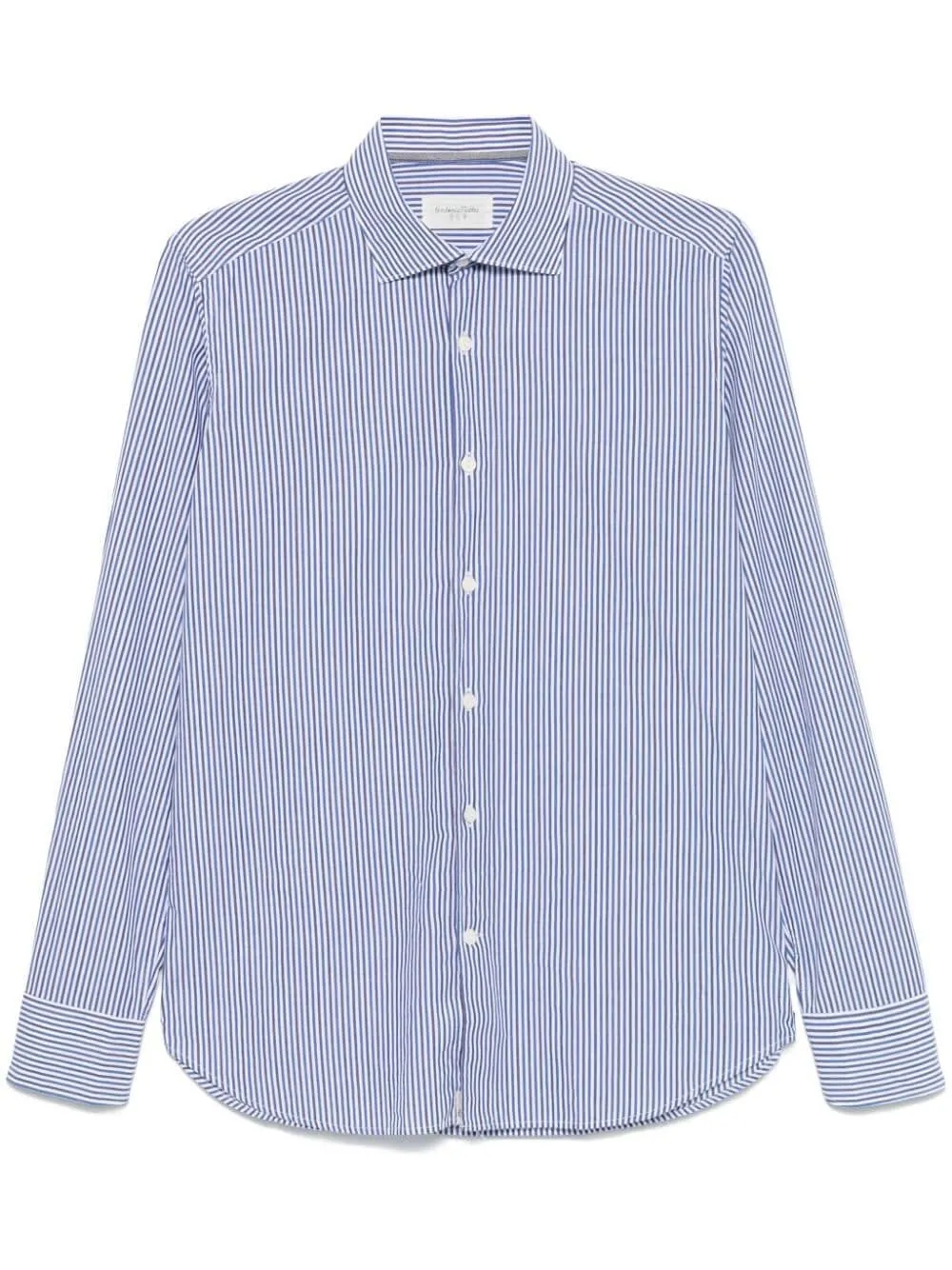 CAMICIA IN POPELINE DI COTONE A RIGHE