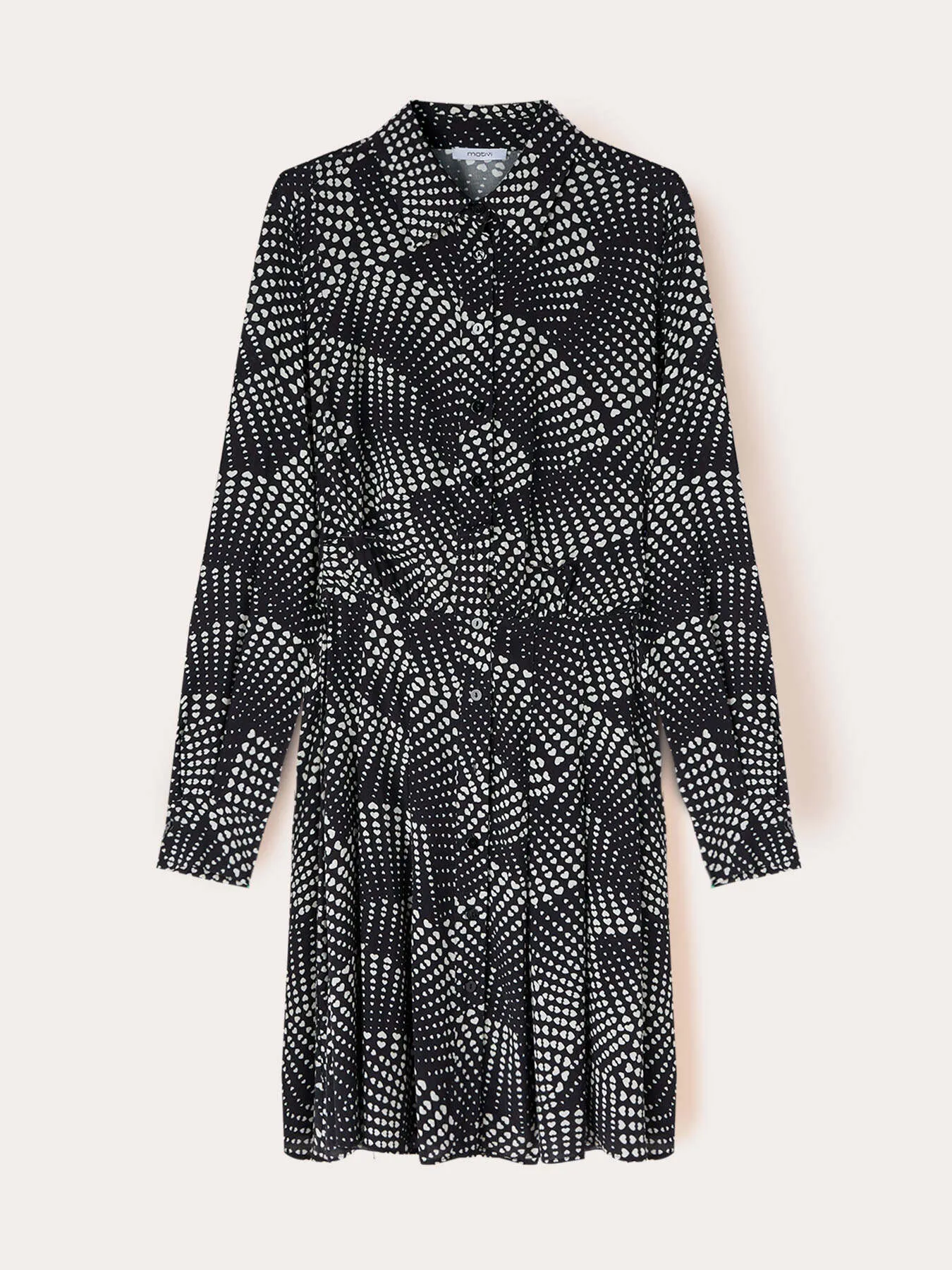 Vestito chemisier fantasia a cuori