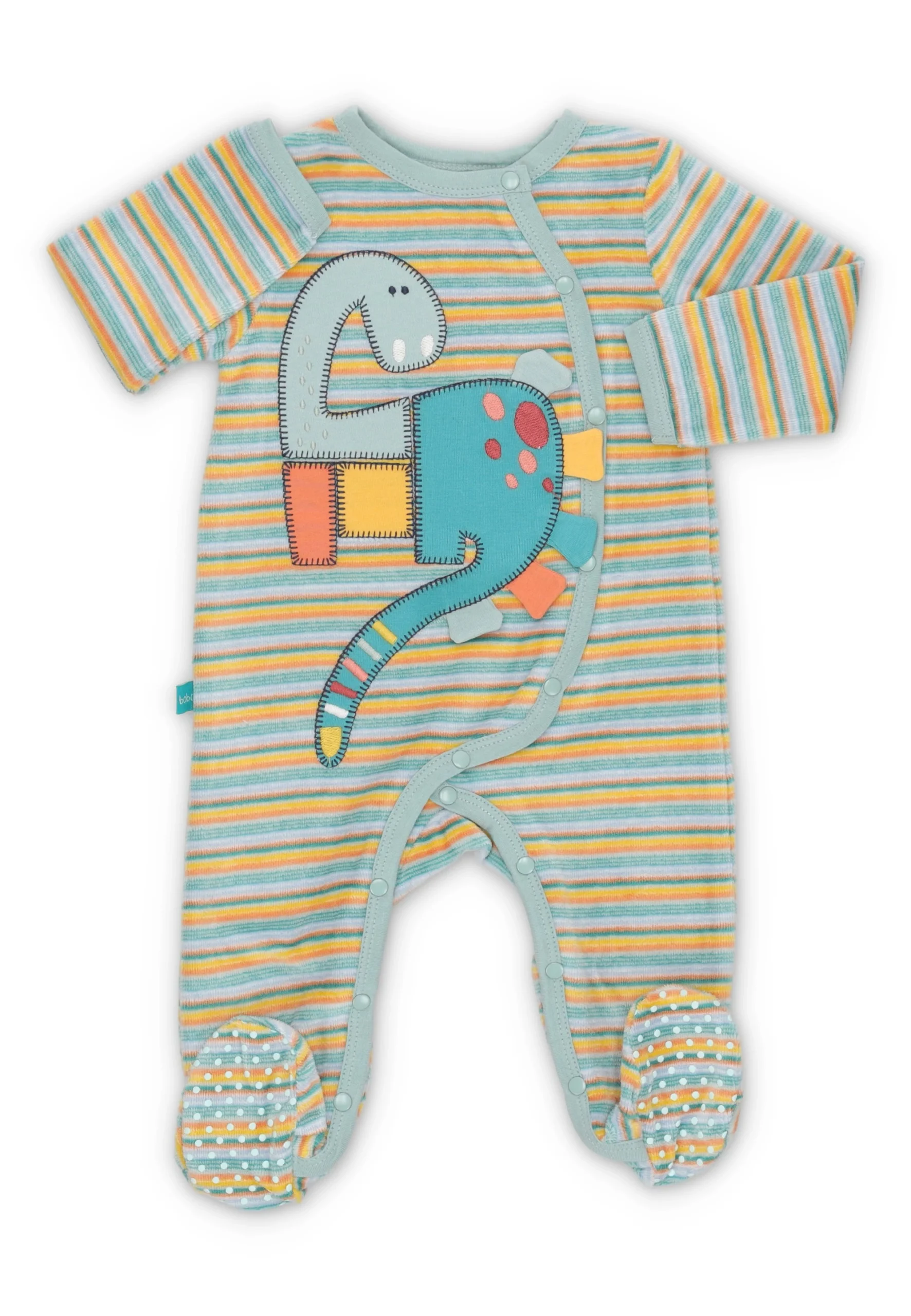 Tutina in ciniglia multicolor Boboli con ricamo dinosauro