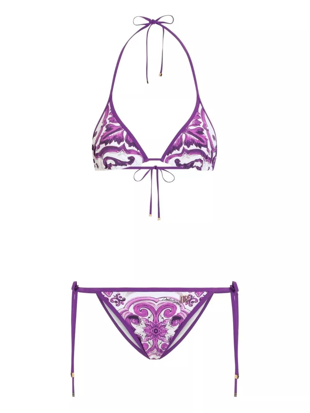 Bikini triangolo stampa maiolica di Dolce & gabbana