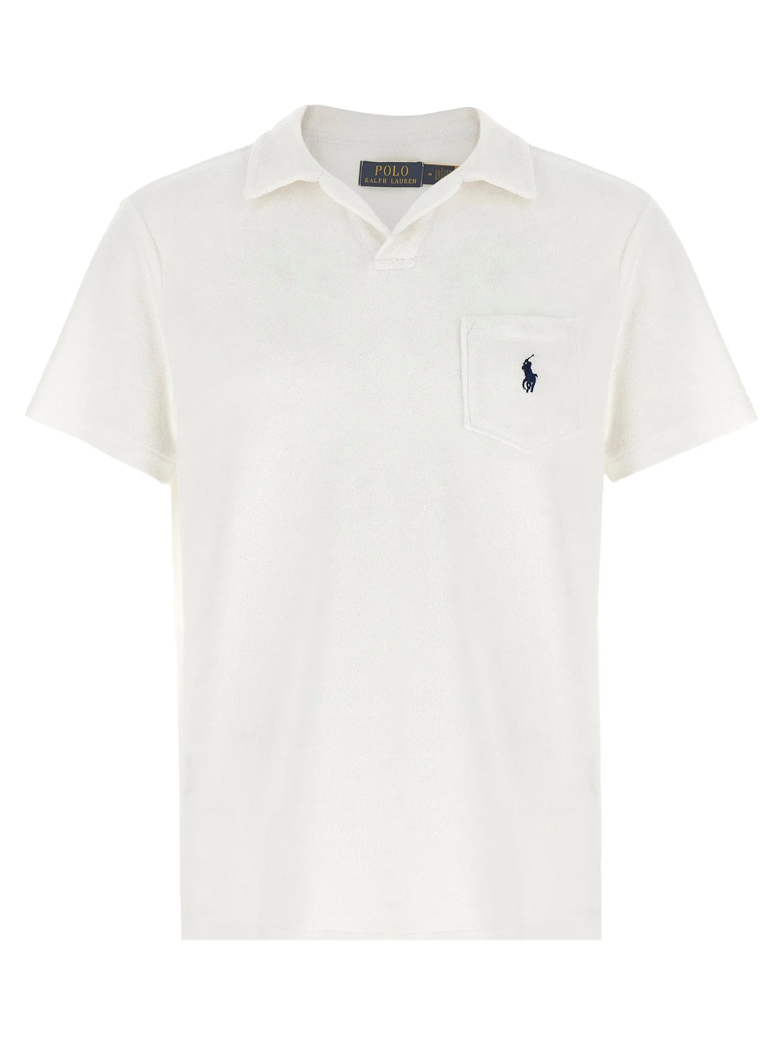 Terry Cloth Shirt Polo Bianco