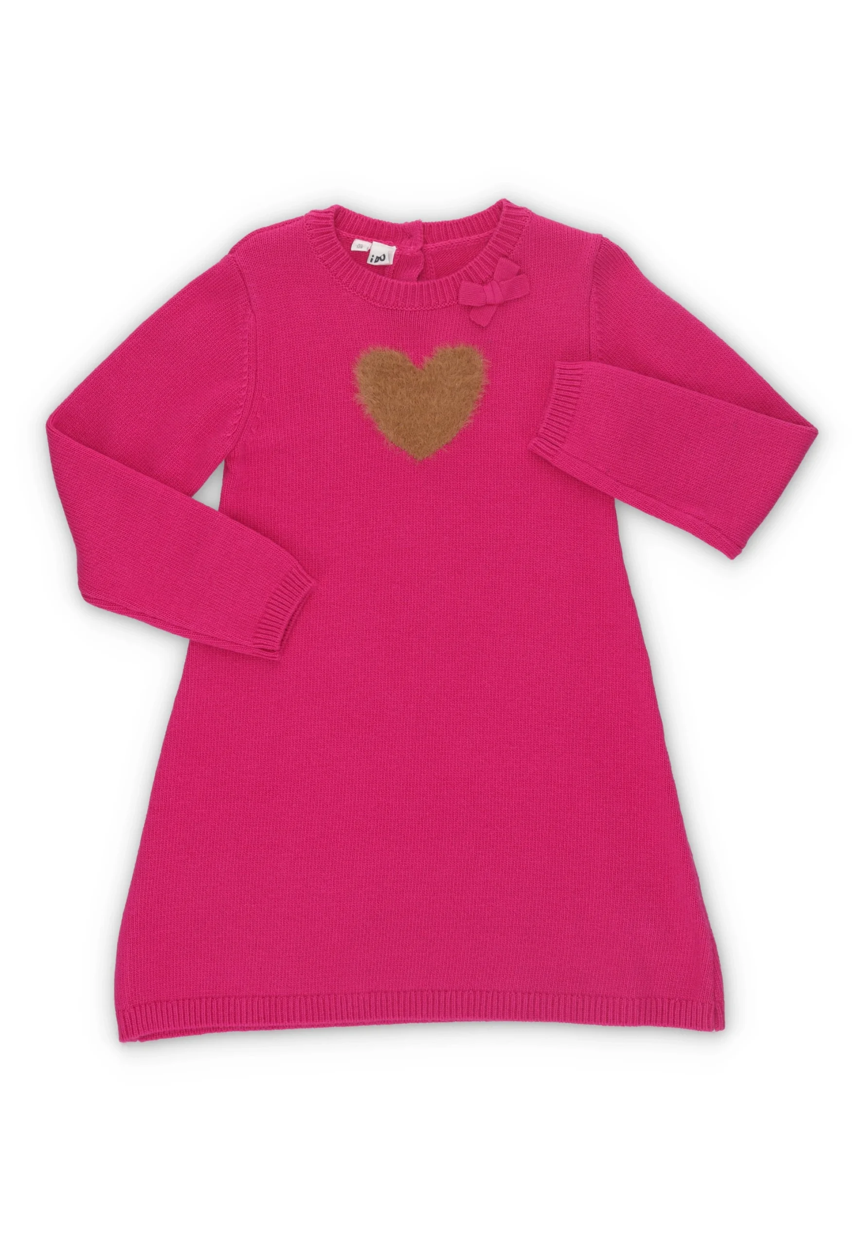 Vestito in maglia con cuore frontale iDo bambina