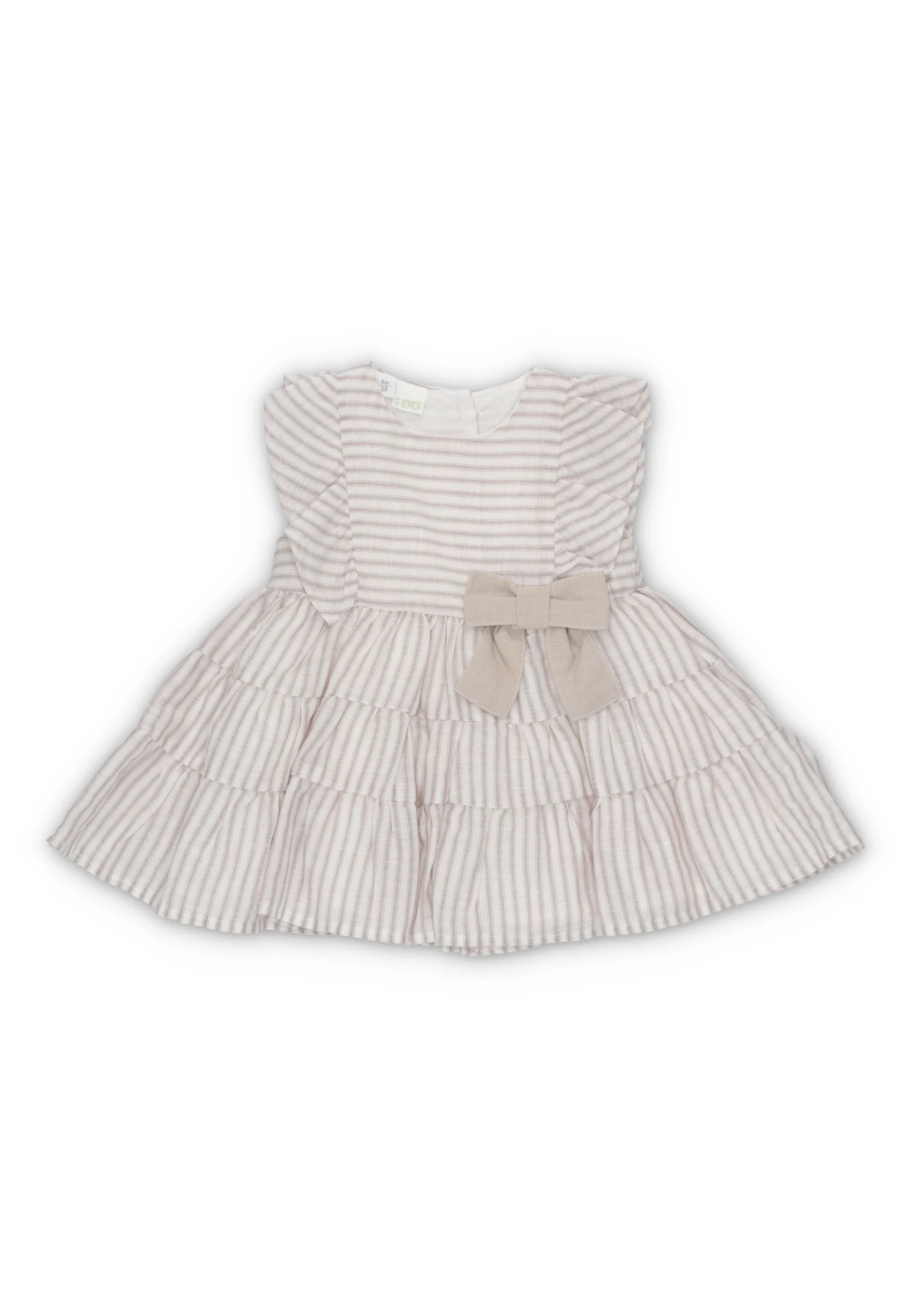 Abito rigato con applicazione fiocco iDo baby art. 4B188