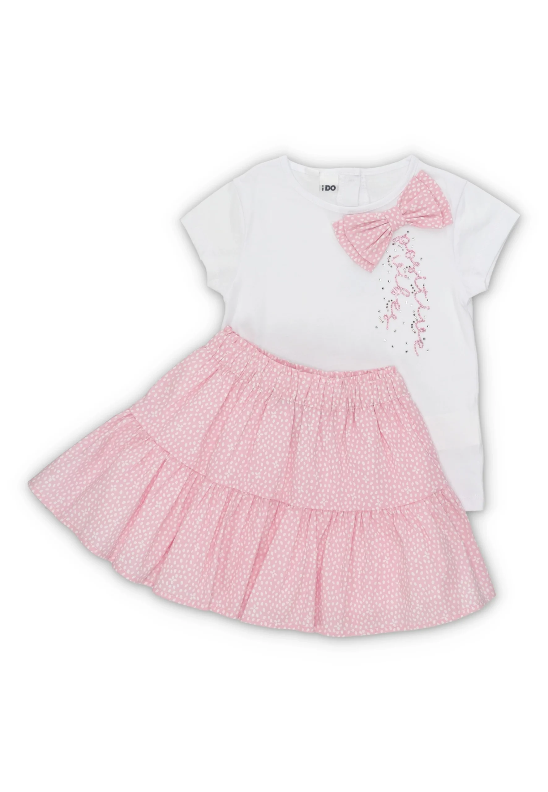 Completo t-shirt e gonna a pois iDo in cotone art. 4B307