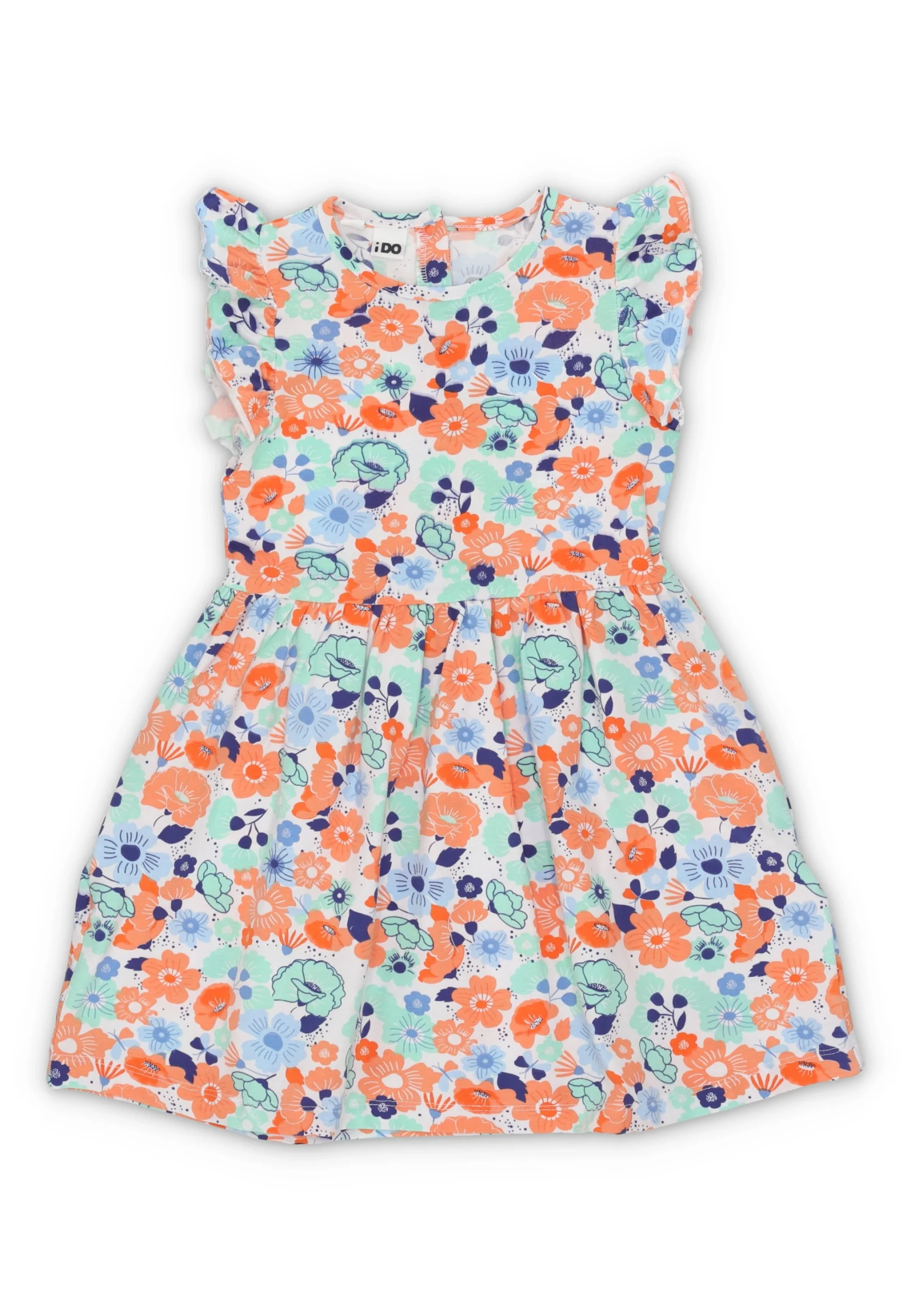 Abito maniche ad aletta fantasia fiori all over iDo bimba