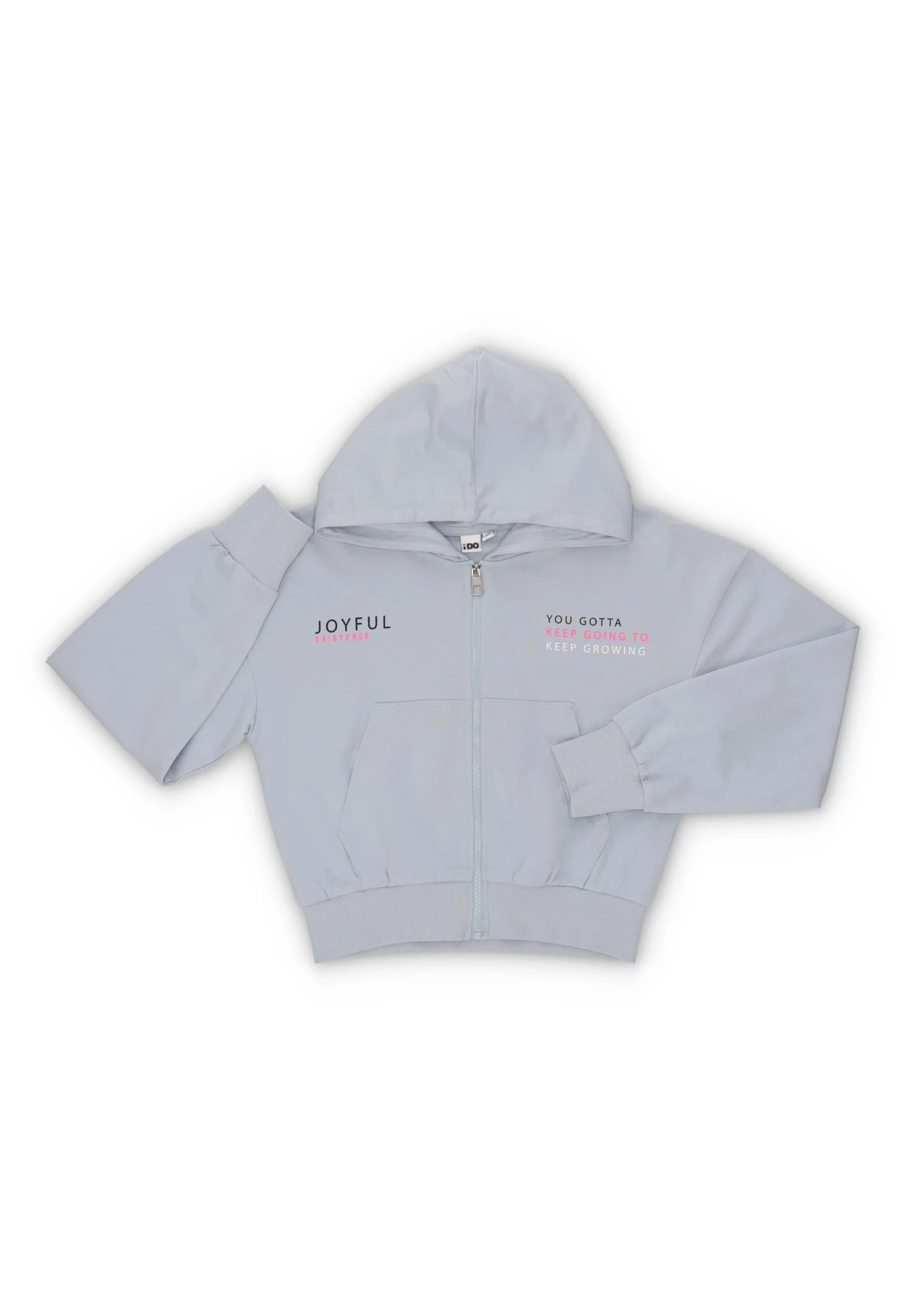 Felpa full zip girocollo in cotone iDO bambina art. 4B775