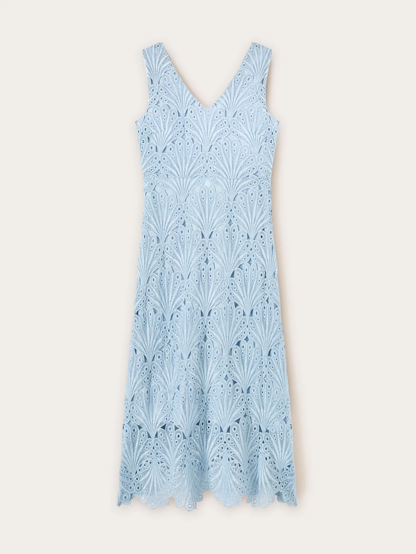 Vestito midi in pizzo macramé