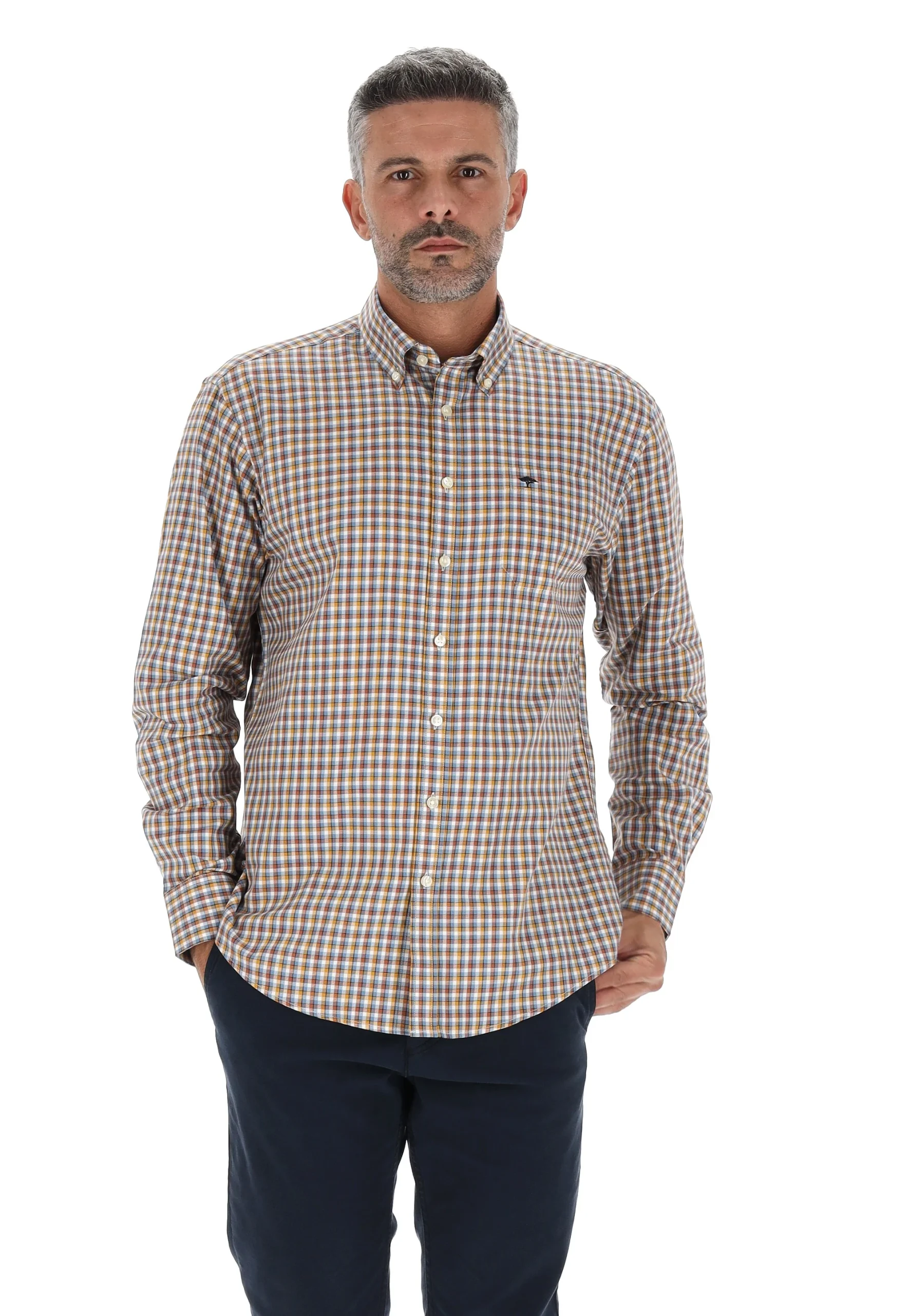 Camicia quadrettata Fynch Hatton uomo art.14145010