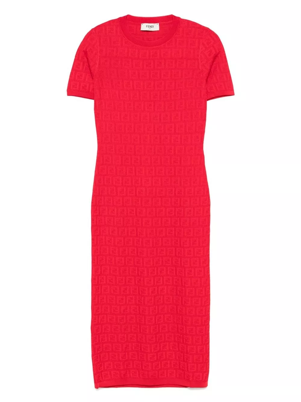 Abito midi ff in misto cotone di Fendi