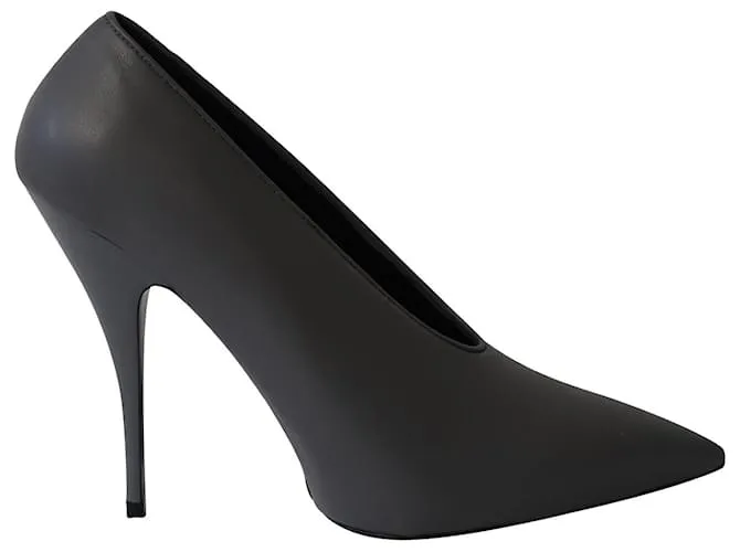 Stella Mc Cartney Décolleté a punta alta Vamp Stella McCartney in camoscio grigio