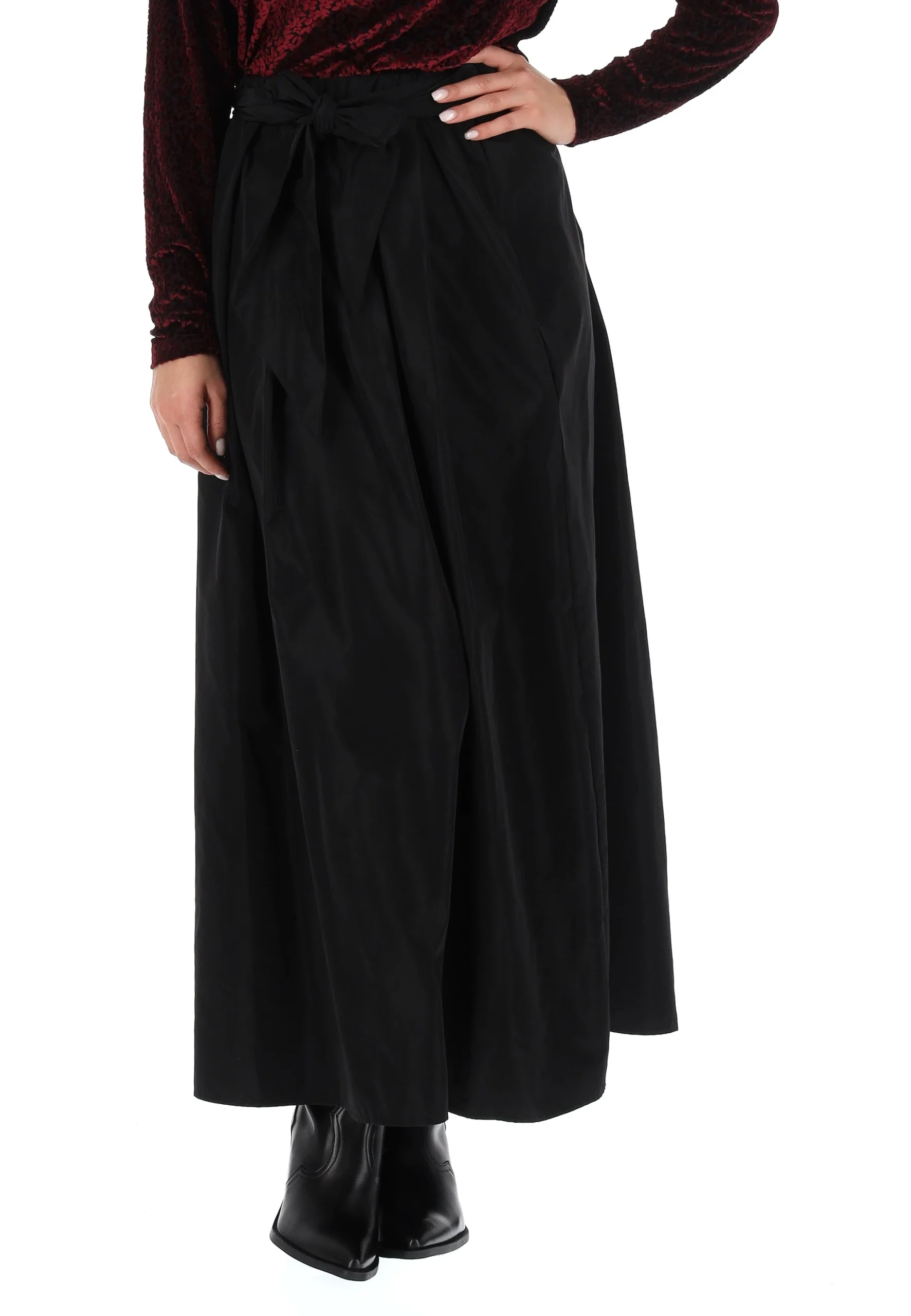 Gonna midi Main&land donna con fusciacca e zip laterale