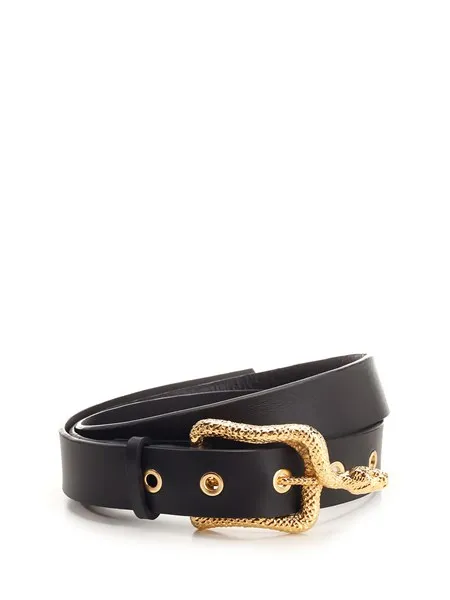 Laboratorio Riciclo Pelle Uomo Cintura "marasso" nera/oro