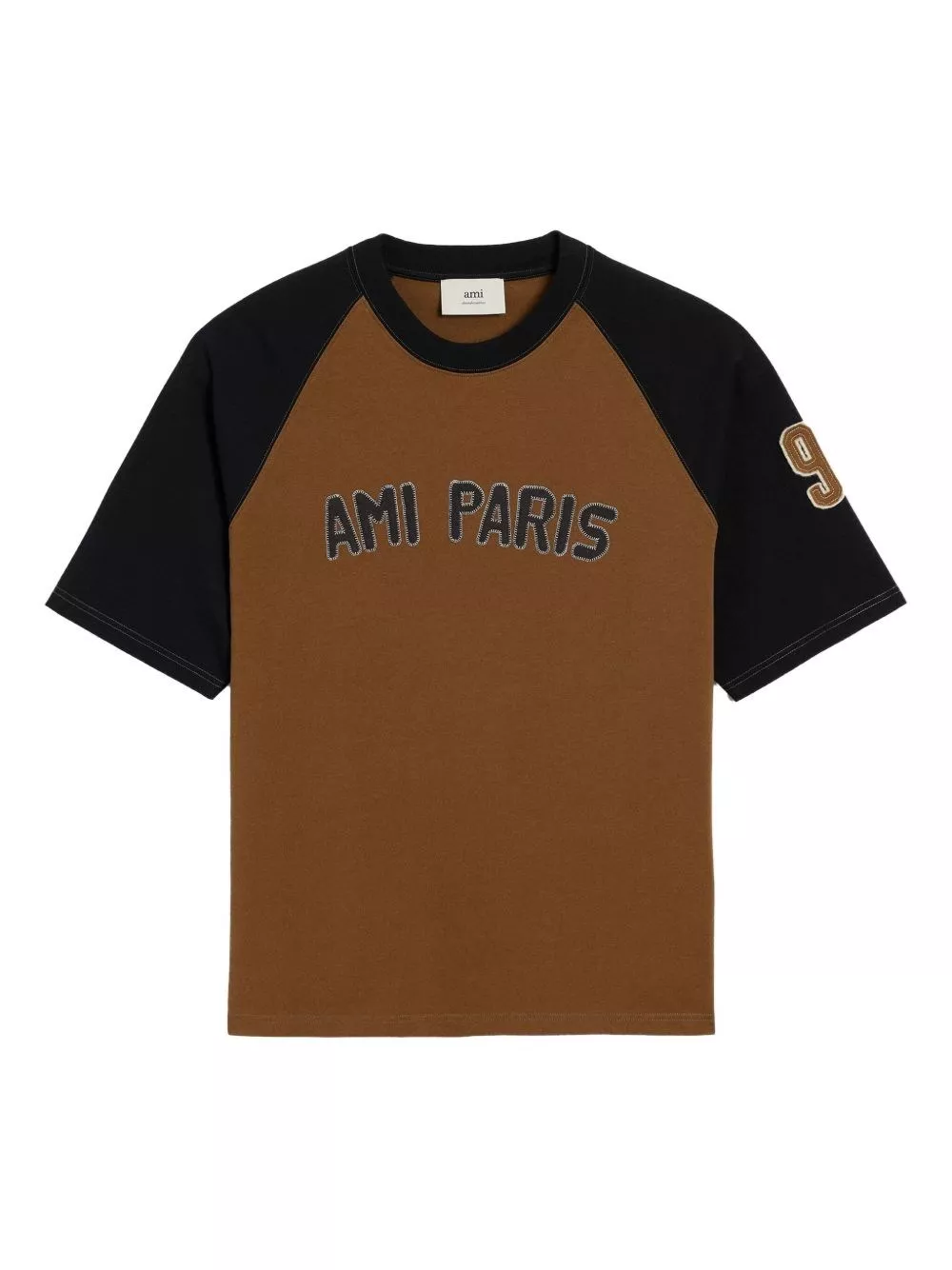 T-shirt colorblock in cotone di Ami paris