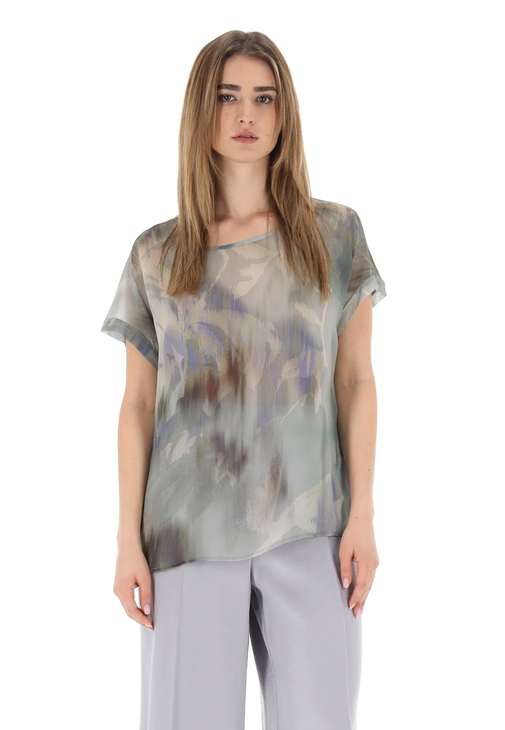 Blusa in georgette in fantasia sfumata Sandro Ferrone