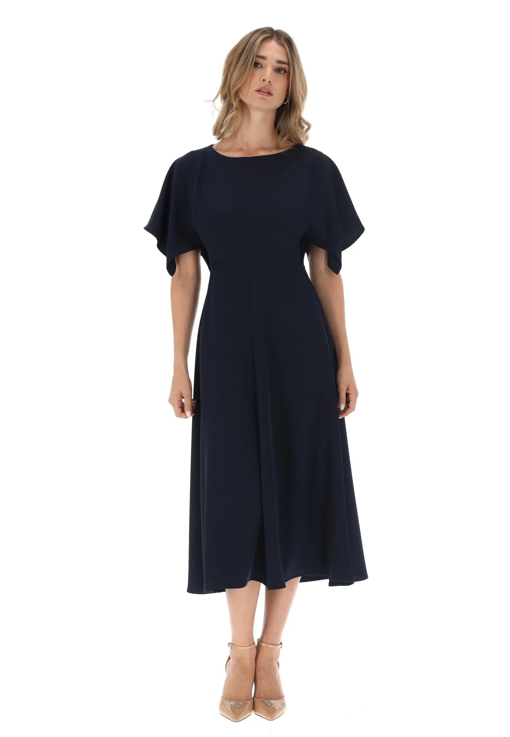 Abito midi svasato con maniche ampie Sandro Ferrone donna