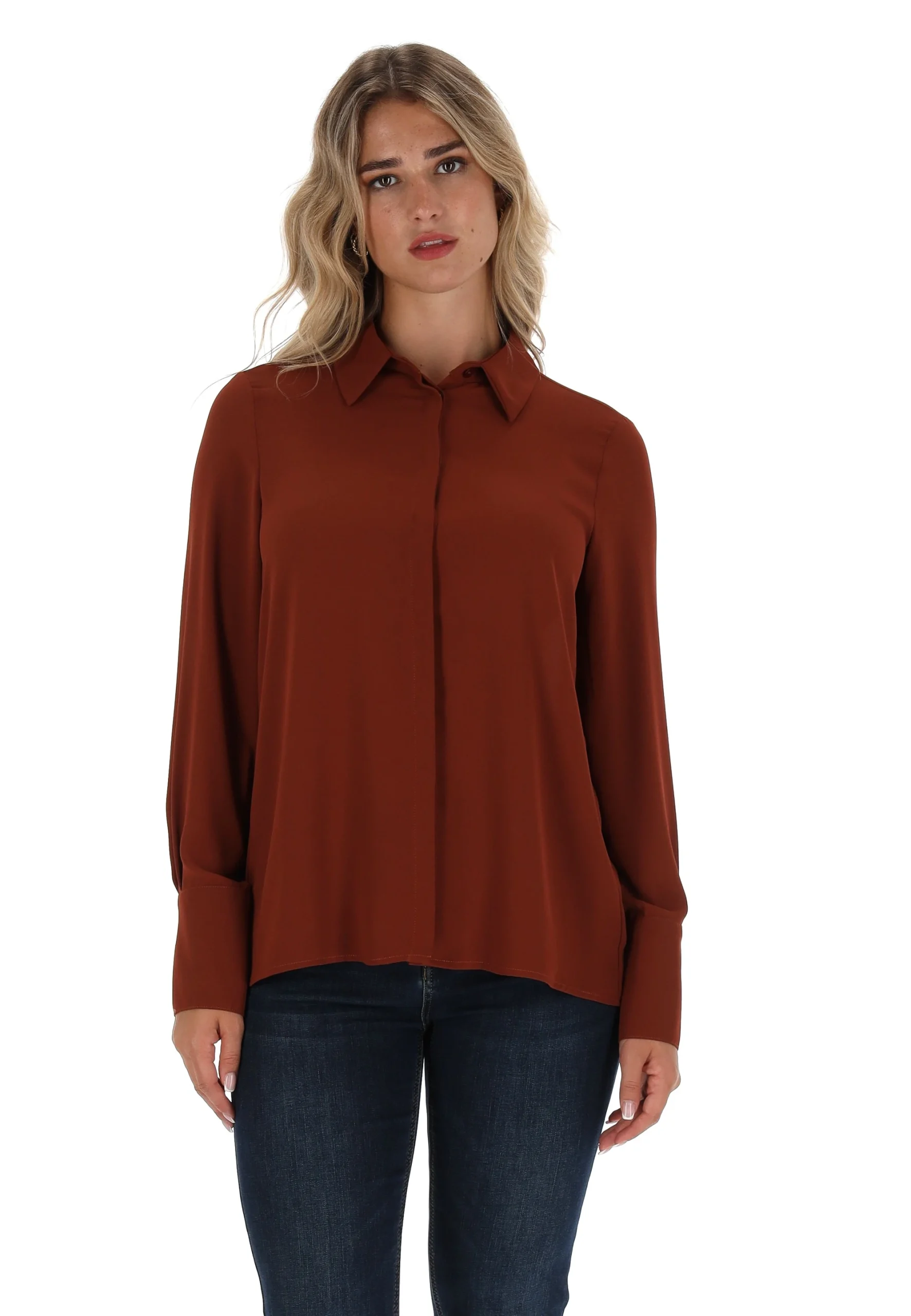 Camicia in georgette tinta unita Sandro Ferrone