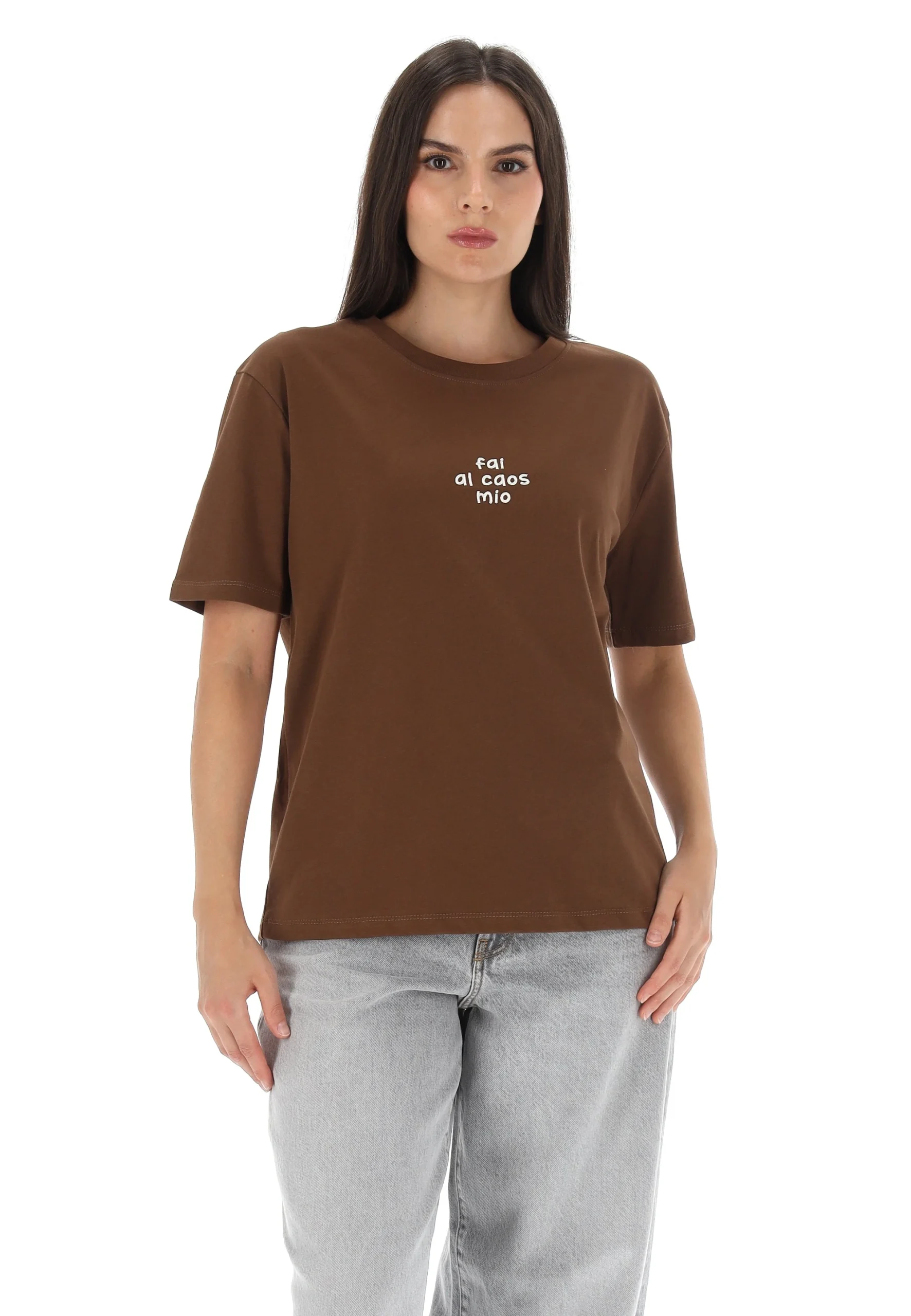 T-shirt relaxed fit Age con ricamo fai al caos mio
