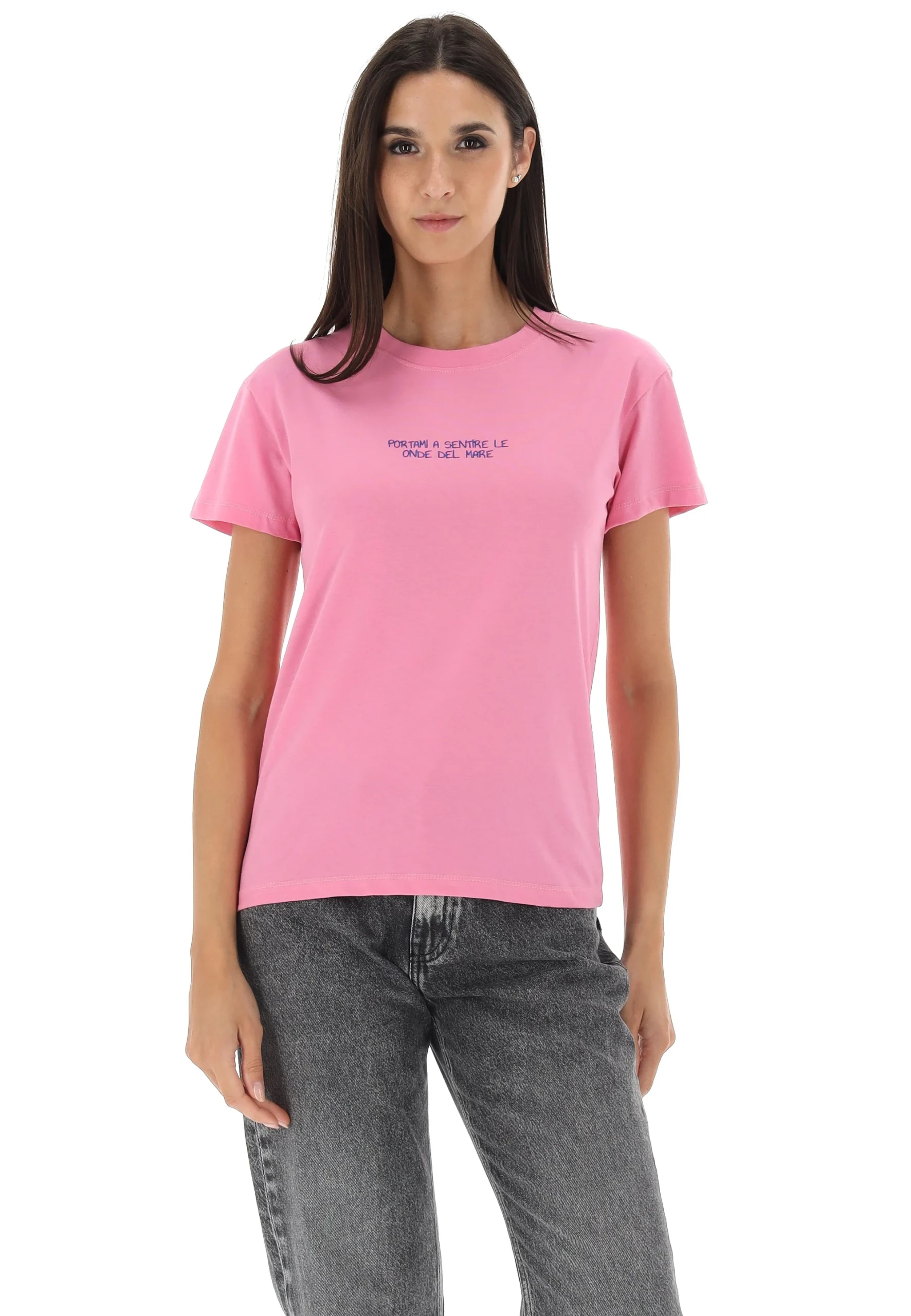 T-shirt Age con ricamo portami a sentire le onde del mare