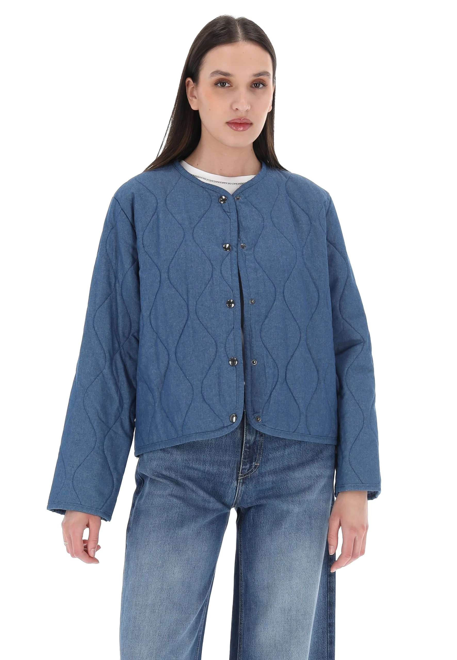 Giacca effetto denim trapuntata Hailys