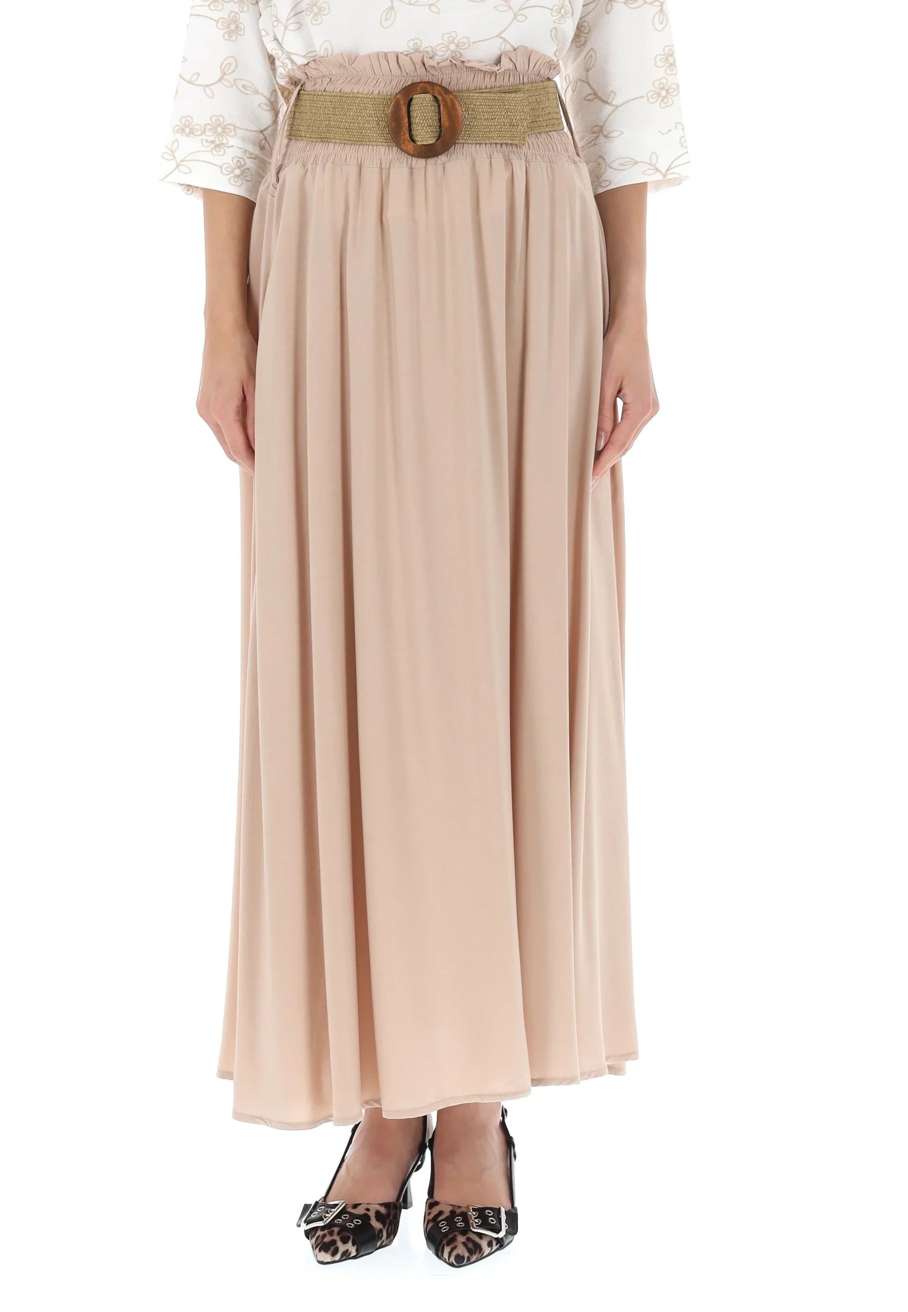 Gonna tinta unita in viscosa Hailys donna PO31062 1