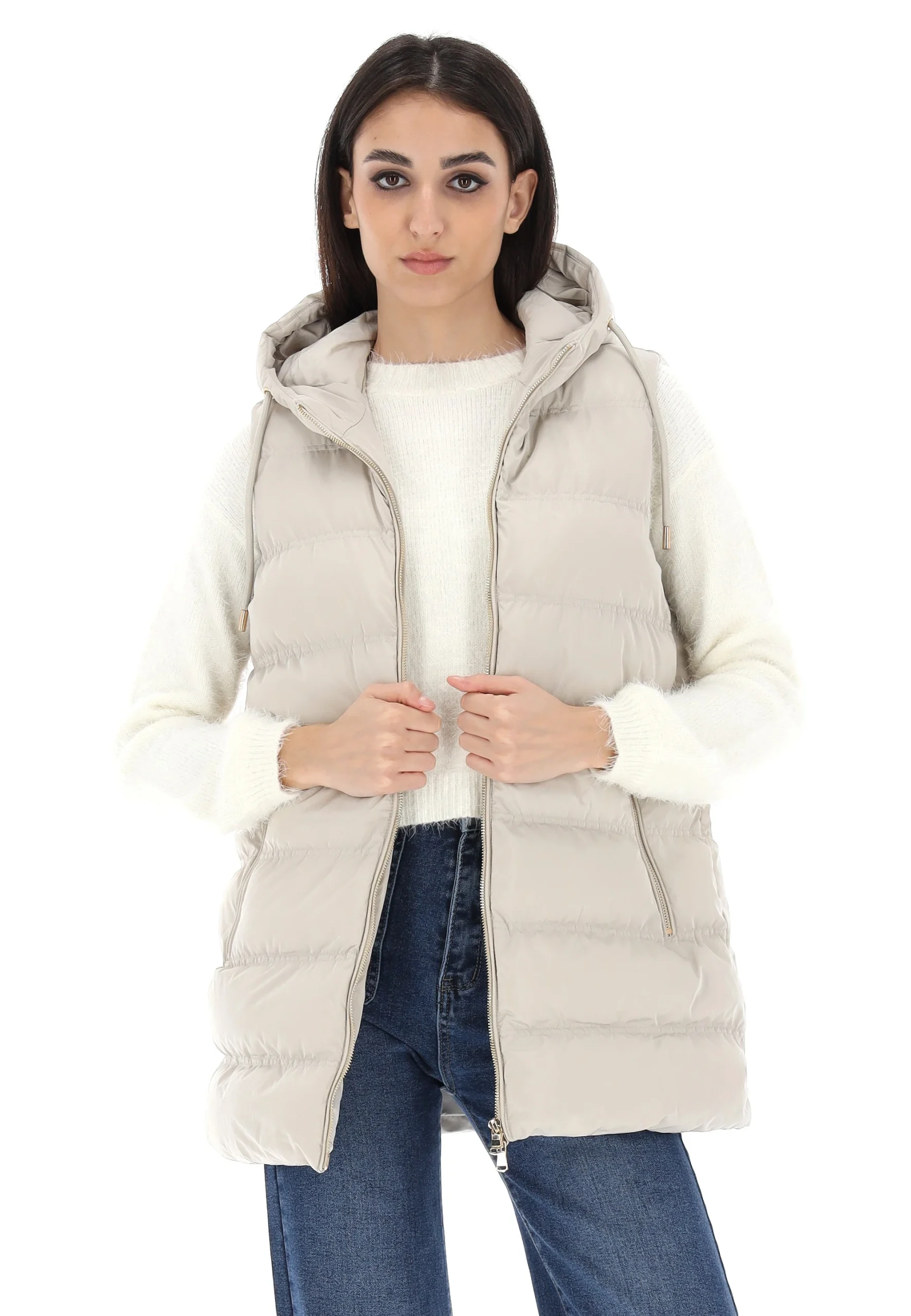 Piumino smanicato Tiffosi con zip dorate