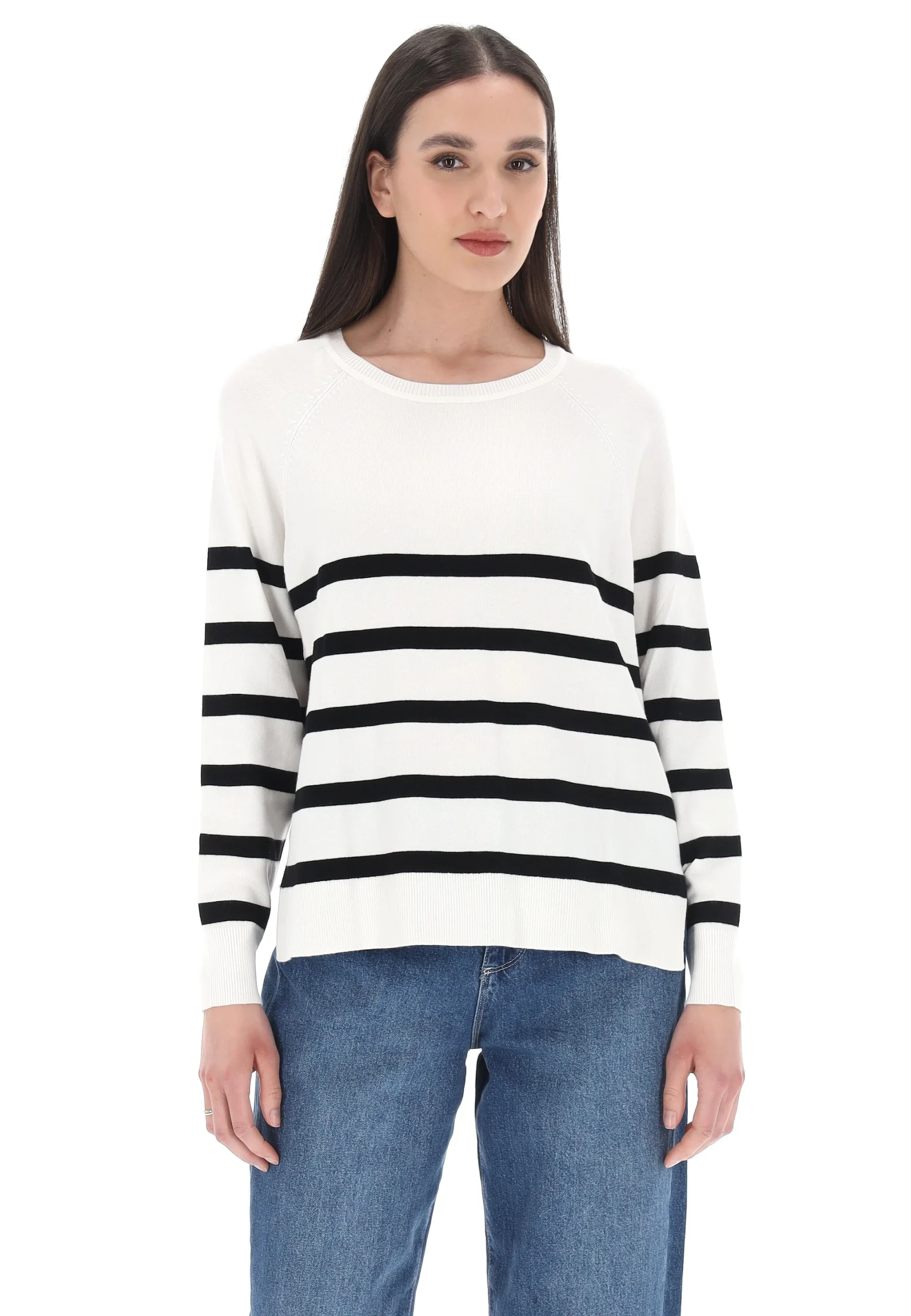 Pullover rigato Tiffosi con spacchetti laterali