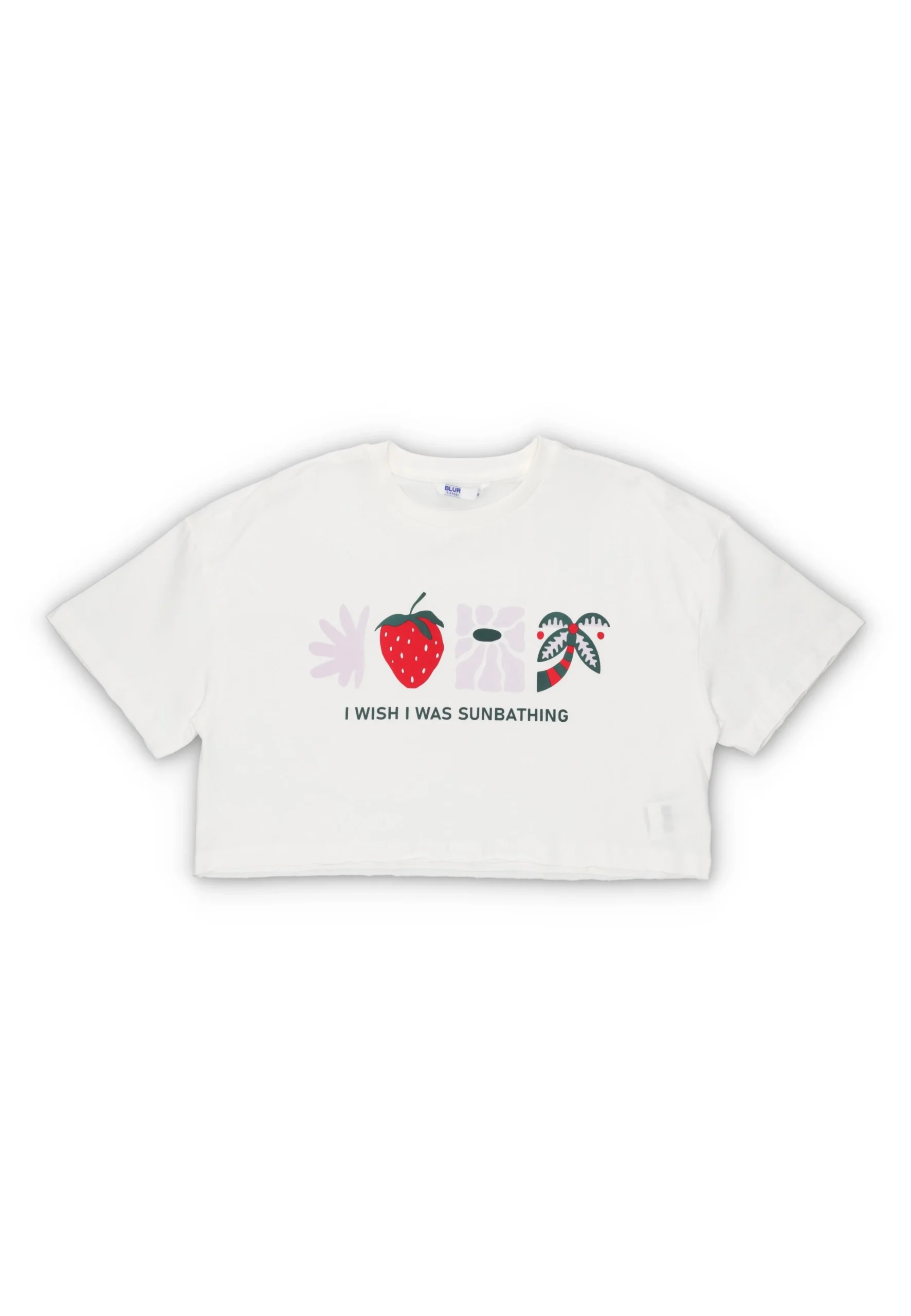 T-shirt crop Tiffosi ragazza con stampa frontale