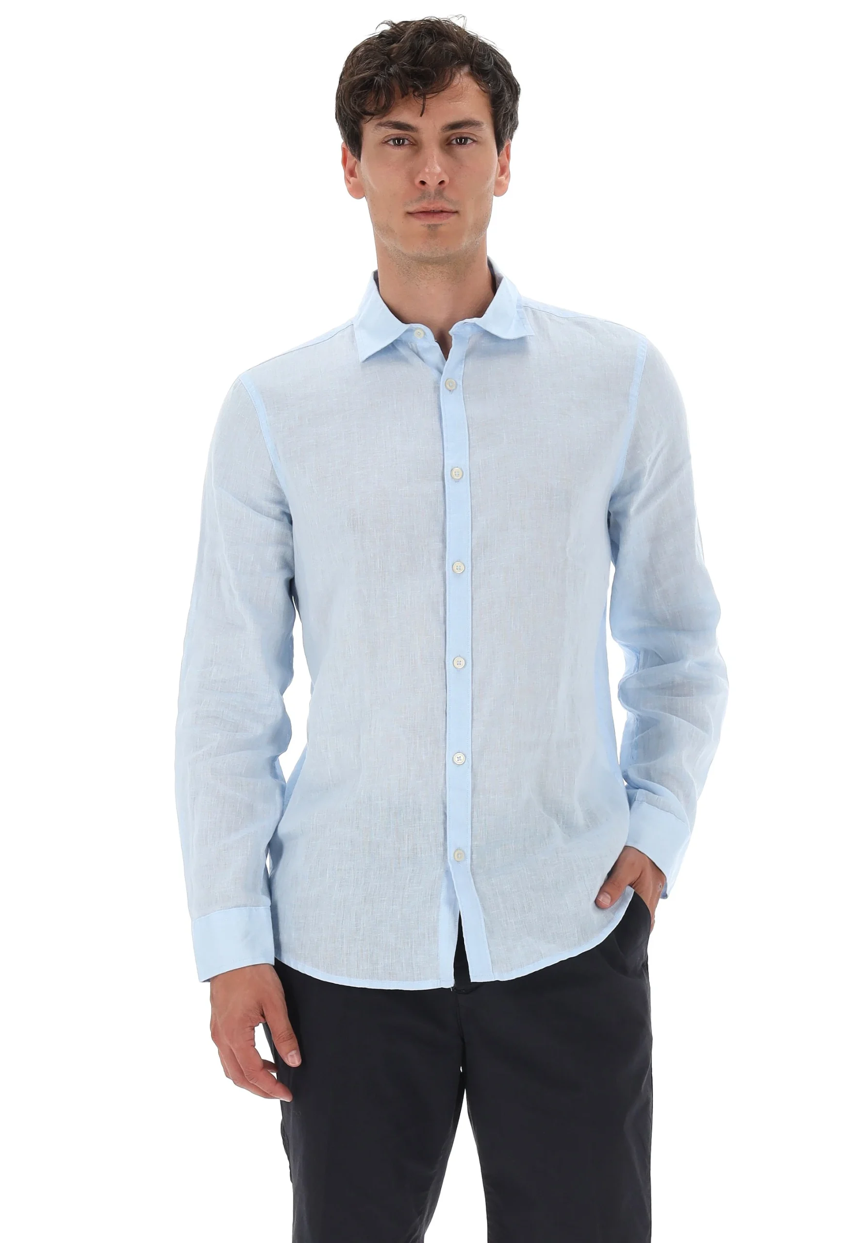 Camicia collo francese in 100% lino MarkUp MK13003