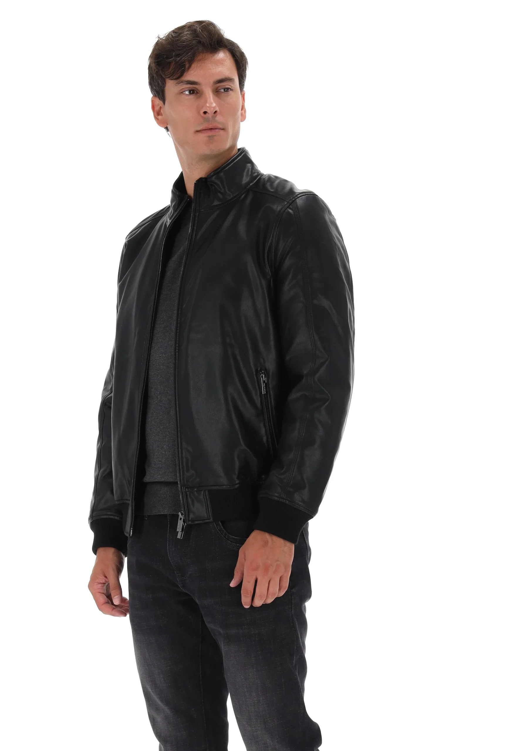 Giubbino in similpelle imbottito MarkUp uomo MK24005