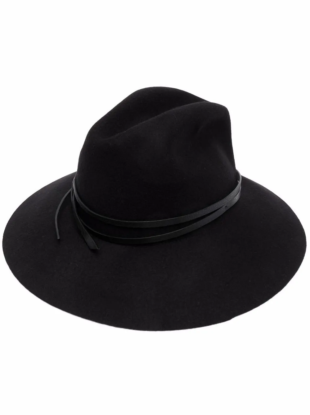 CAPPELLO FEDORA IN LANA CON CINTURINO IN PELLE