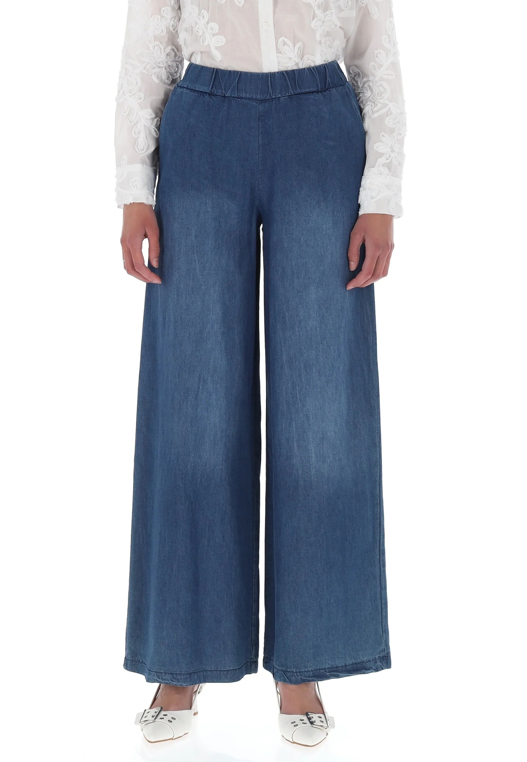 Pantapalazzo due tasche effetto denim AGE donna