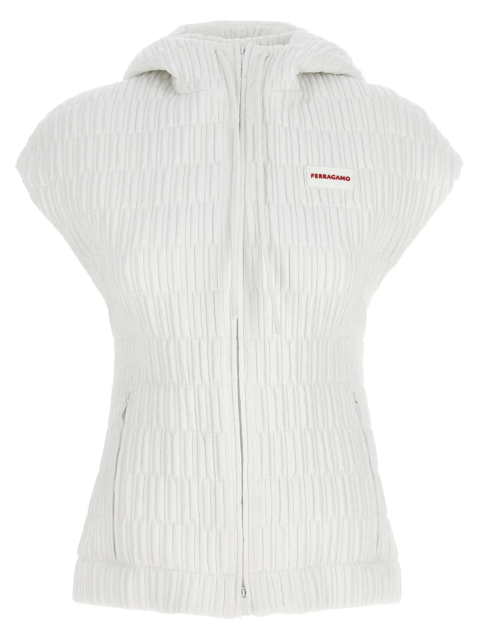 Hooded Vest Gilet Bianco