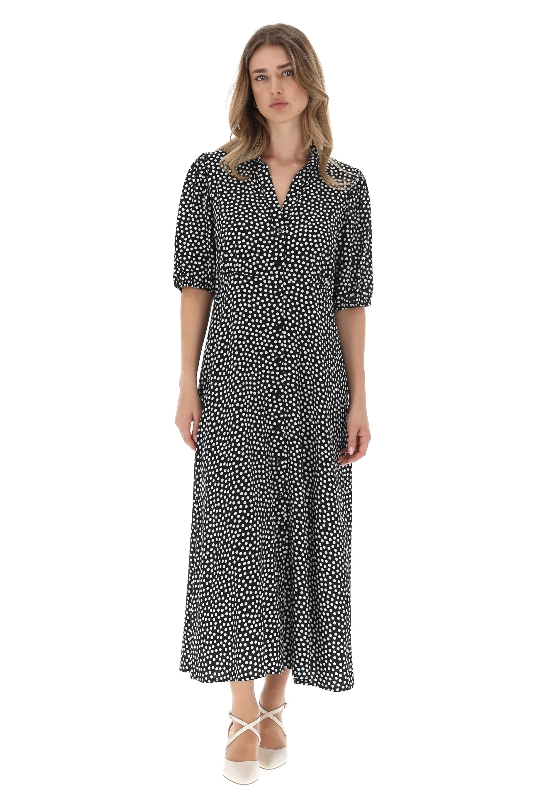 Vestito lungo in viscosa fantasia pois Main&Land