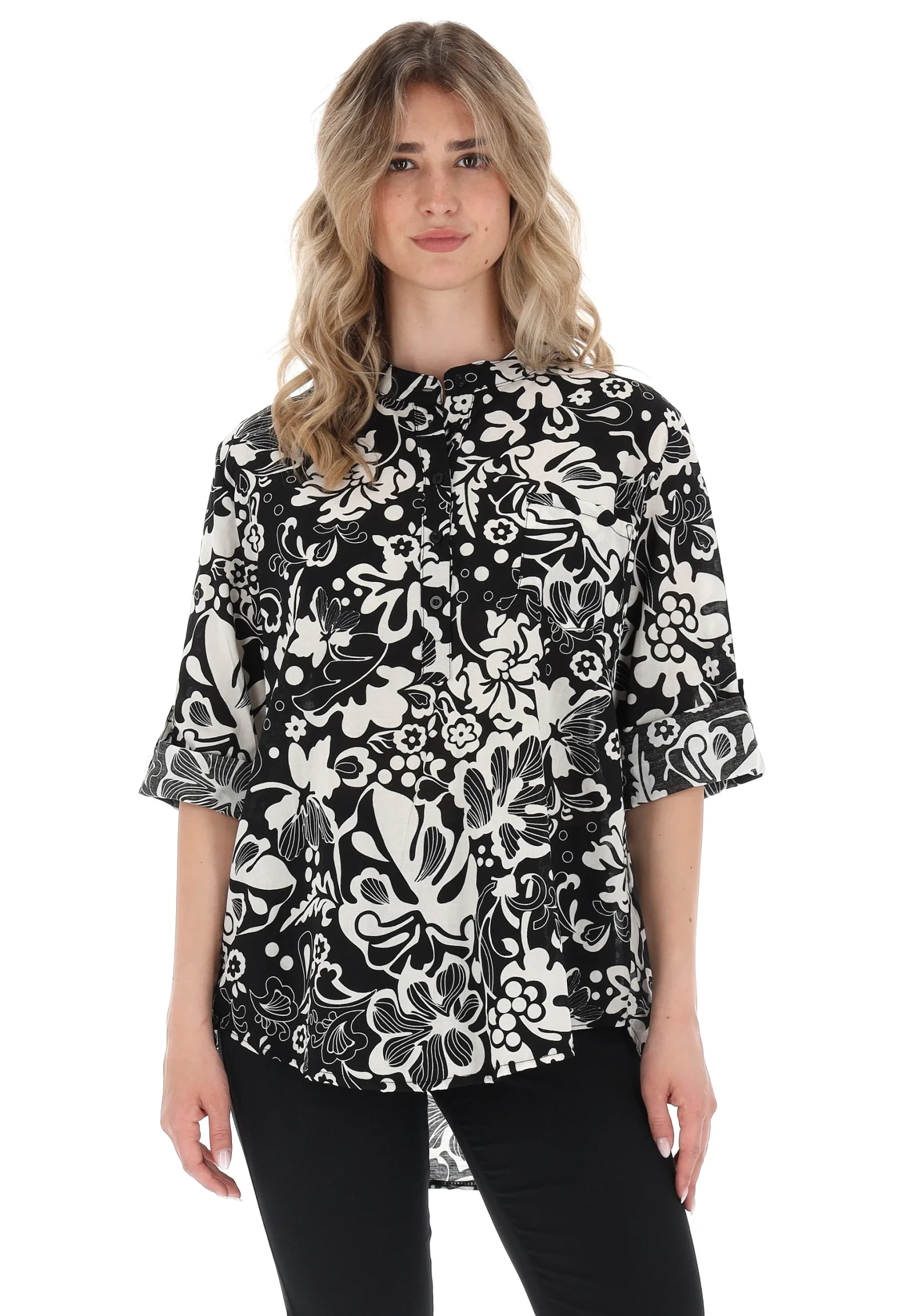 Blusa in fatasia Main & Land in cotone leggero