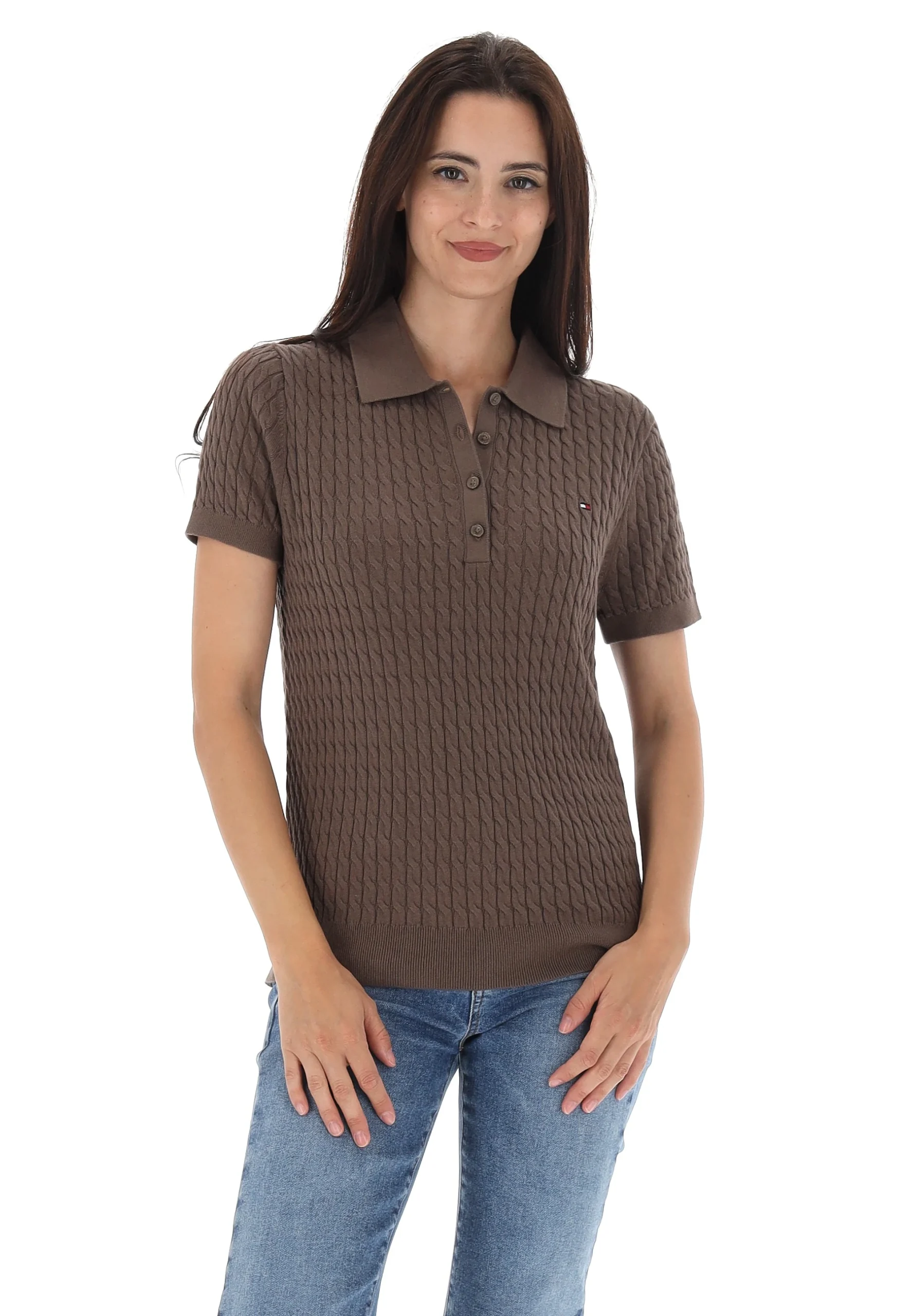 Polo manica corta in maglia Tommy Hilfiger WW0WW41474