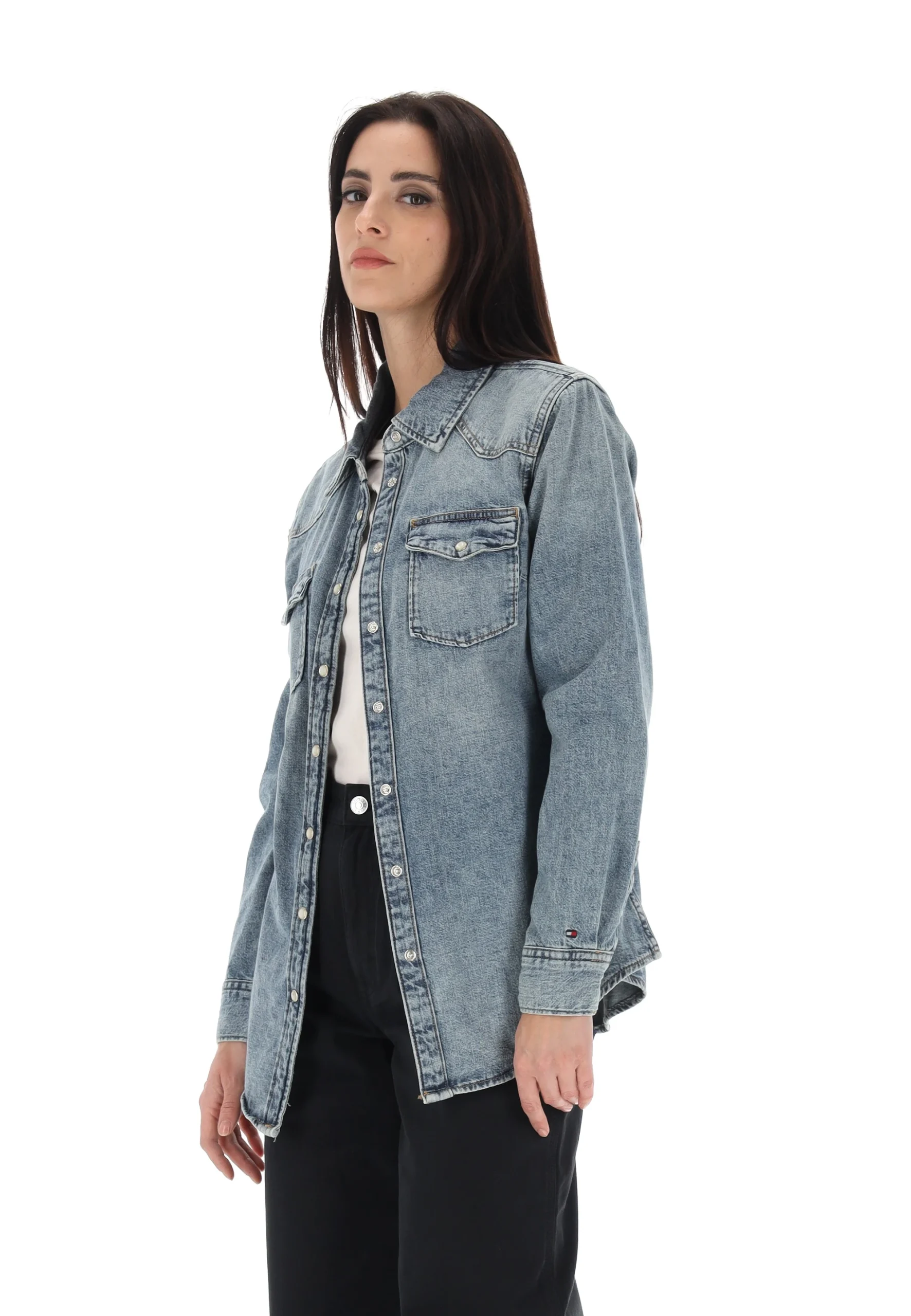 Camicia in jeans donna Tommy Hilfiger WW0WW43730