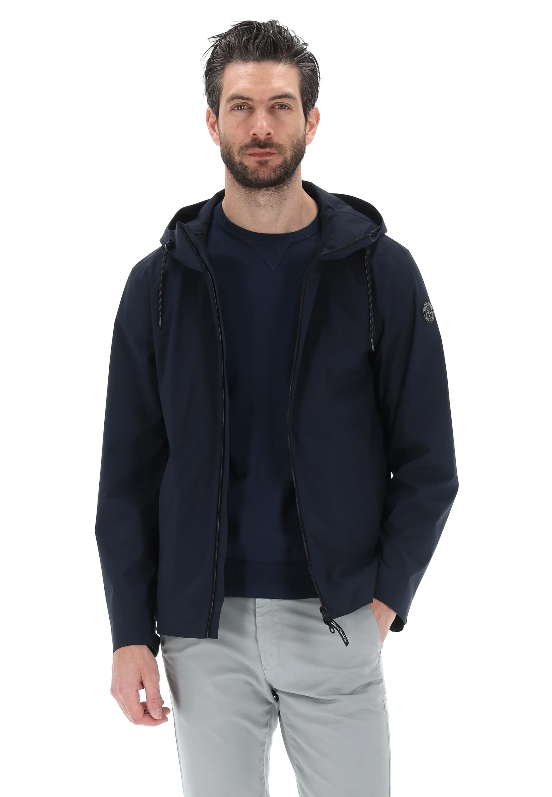 Giubbino in tessuto tecnico con cappuccio Cape Horn uomo