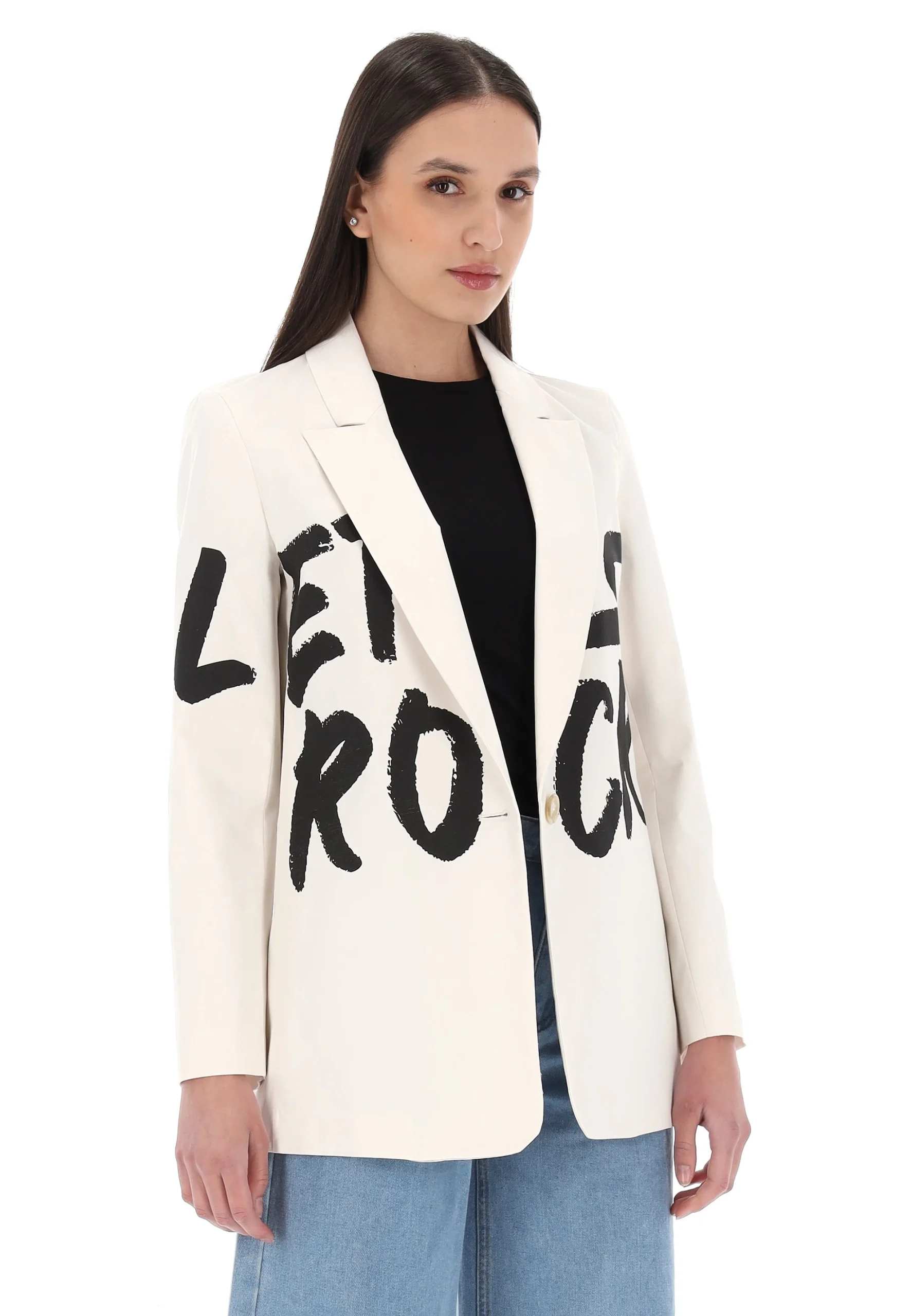 Blazer over stampa scritte Dixie