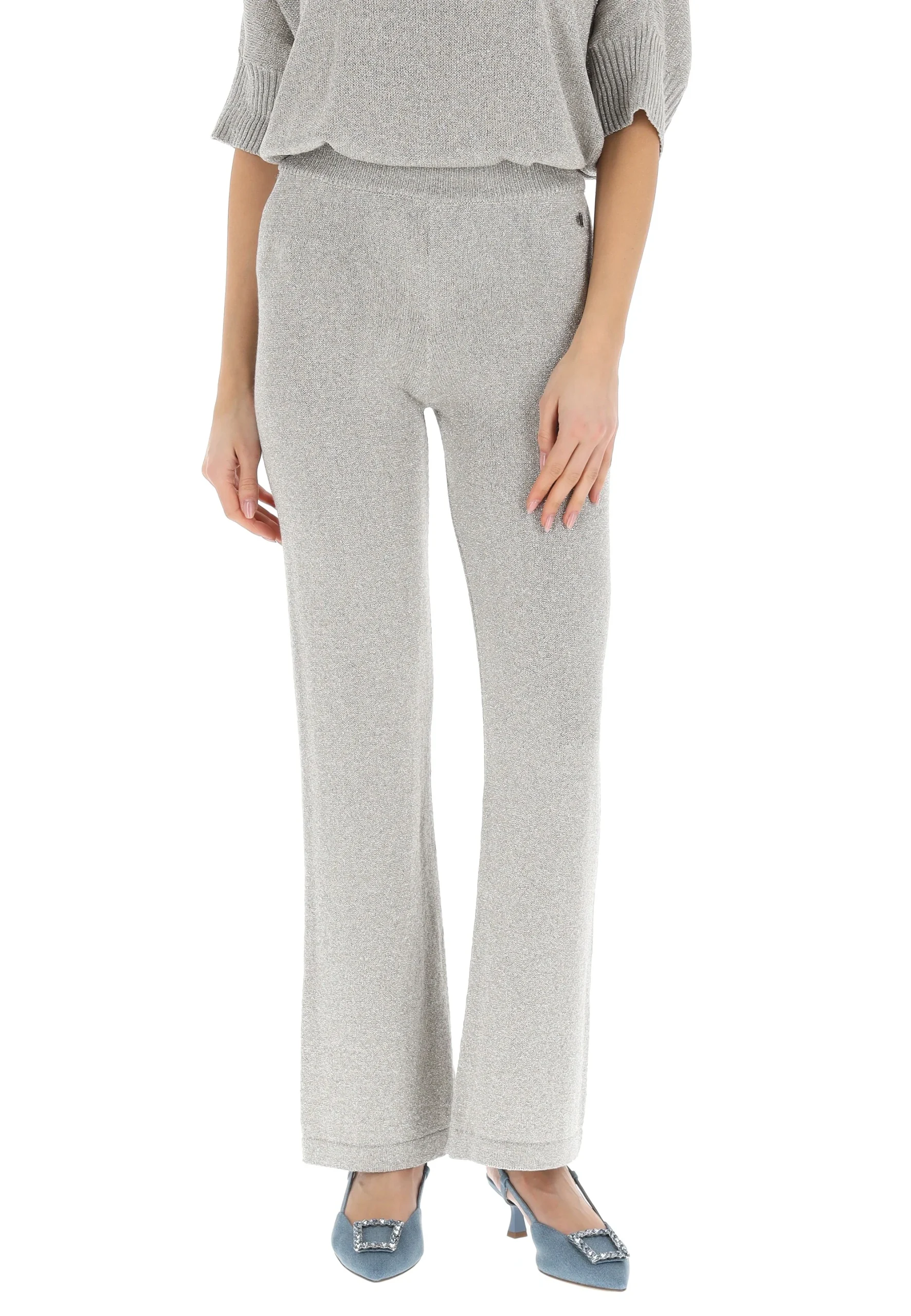 Pantalone in viscosa Dixie lurex donna