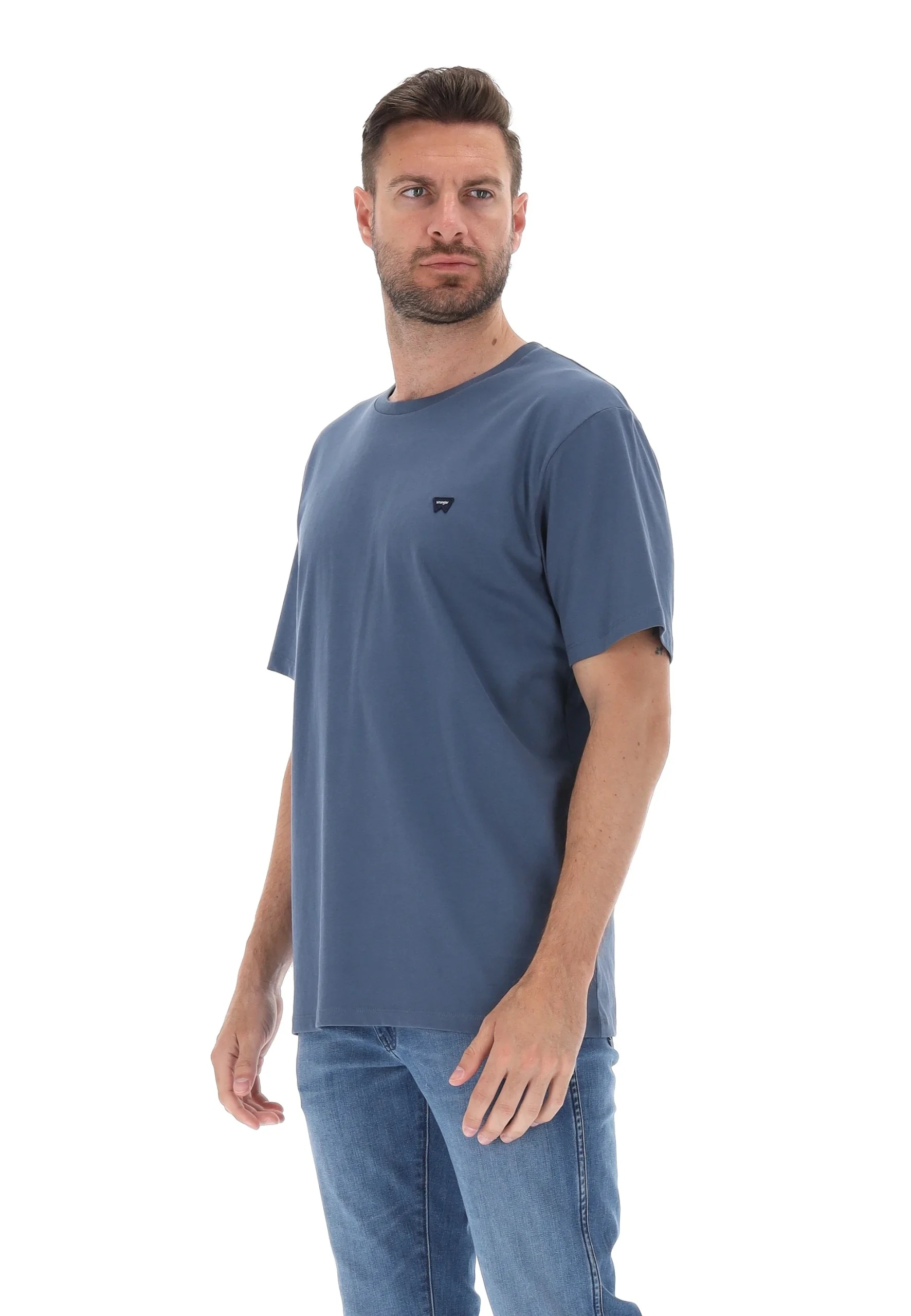 T-shirt uomo Wrangler con logo ricamato piccolo