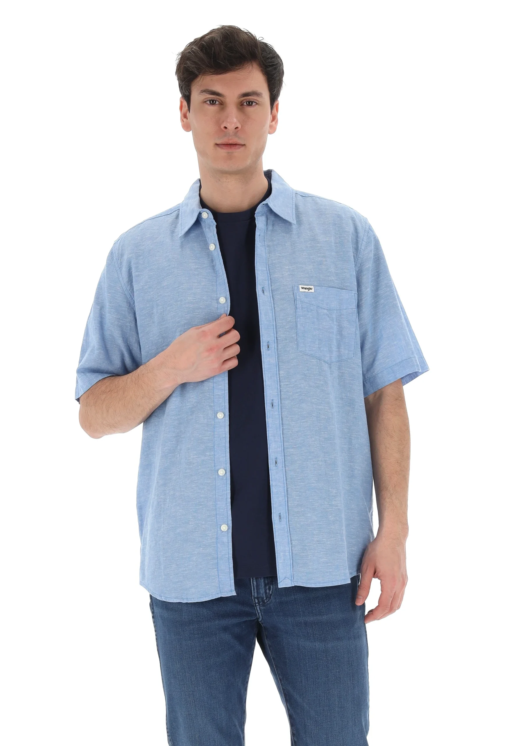 Camicia in misto lino Wrangler art. 112362731