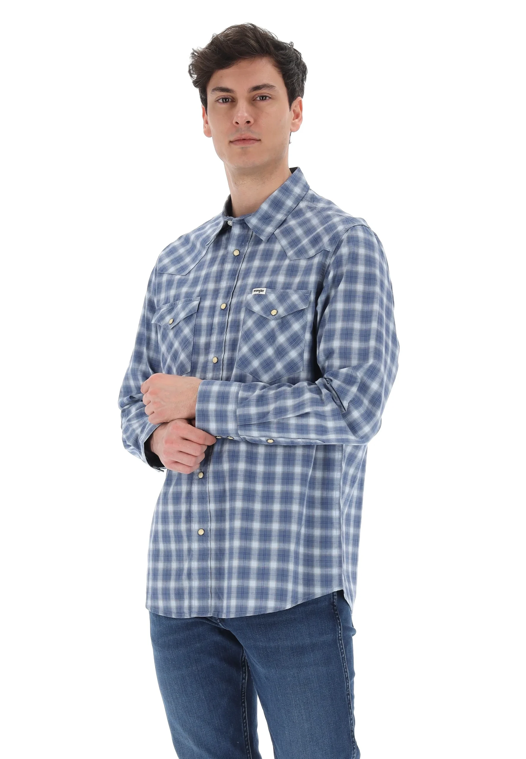 Camicia quadrettata Wrangler art. 112362764
