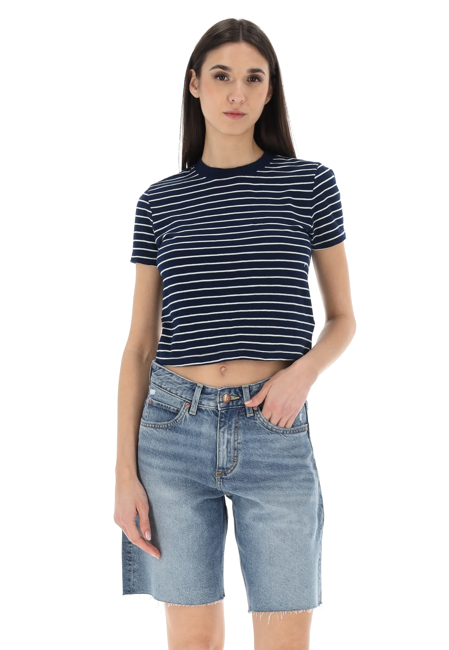 T-shirt a righe Lee donna
