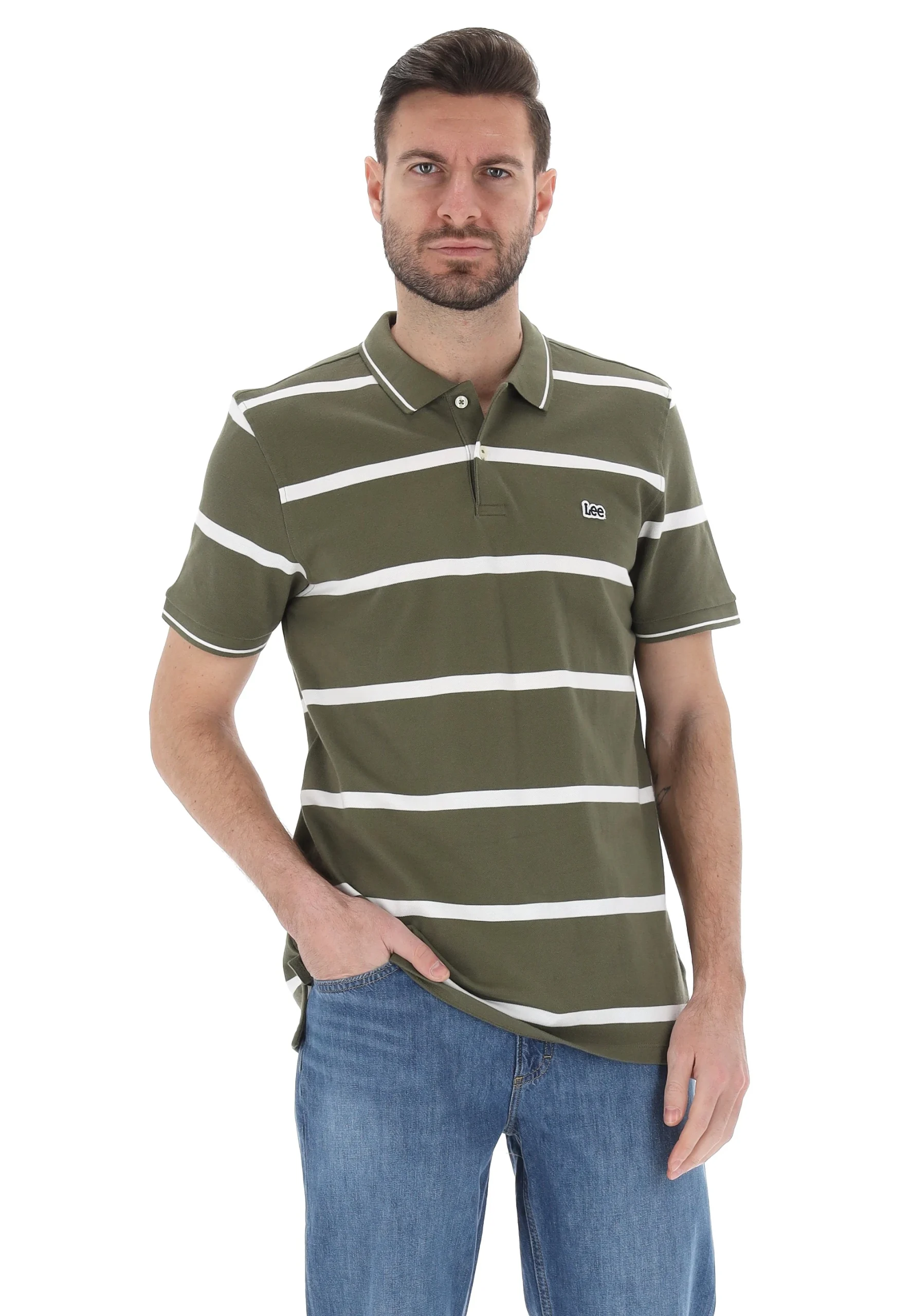 Polo piquet rigata Lee uomo art. 112363858